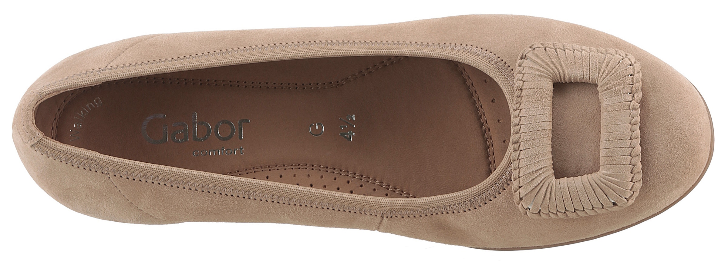 Gabor Ballerina »FLORENZ«, Bequemschuh, Businesschuh, Elastikeinfass, Komfortweite G (=weit)