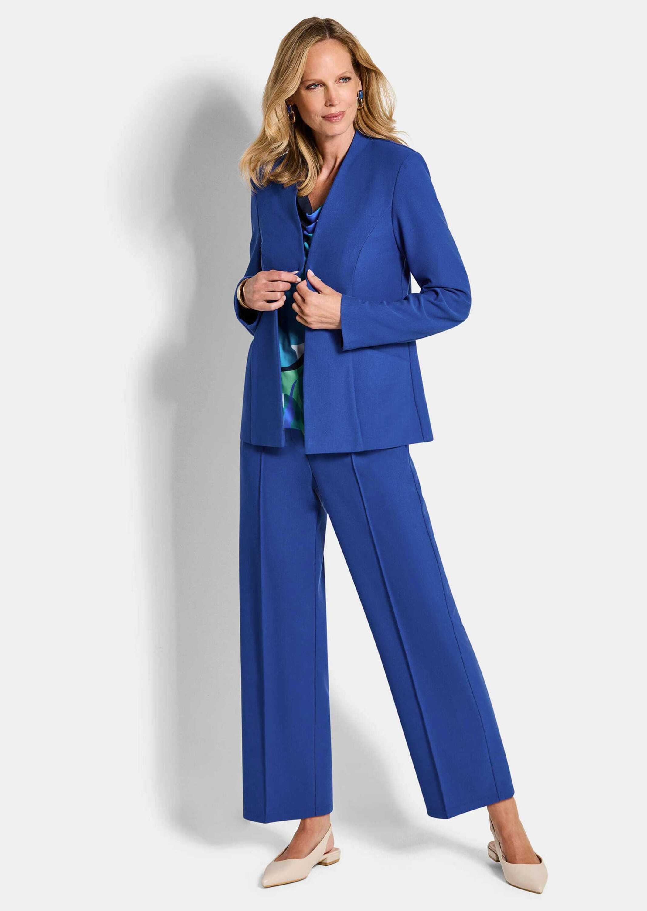 GOLDNER Jackenblazer »Viskoseblazer in Piqué-Optik« figurschmeichelder Schnitt