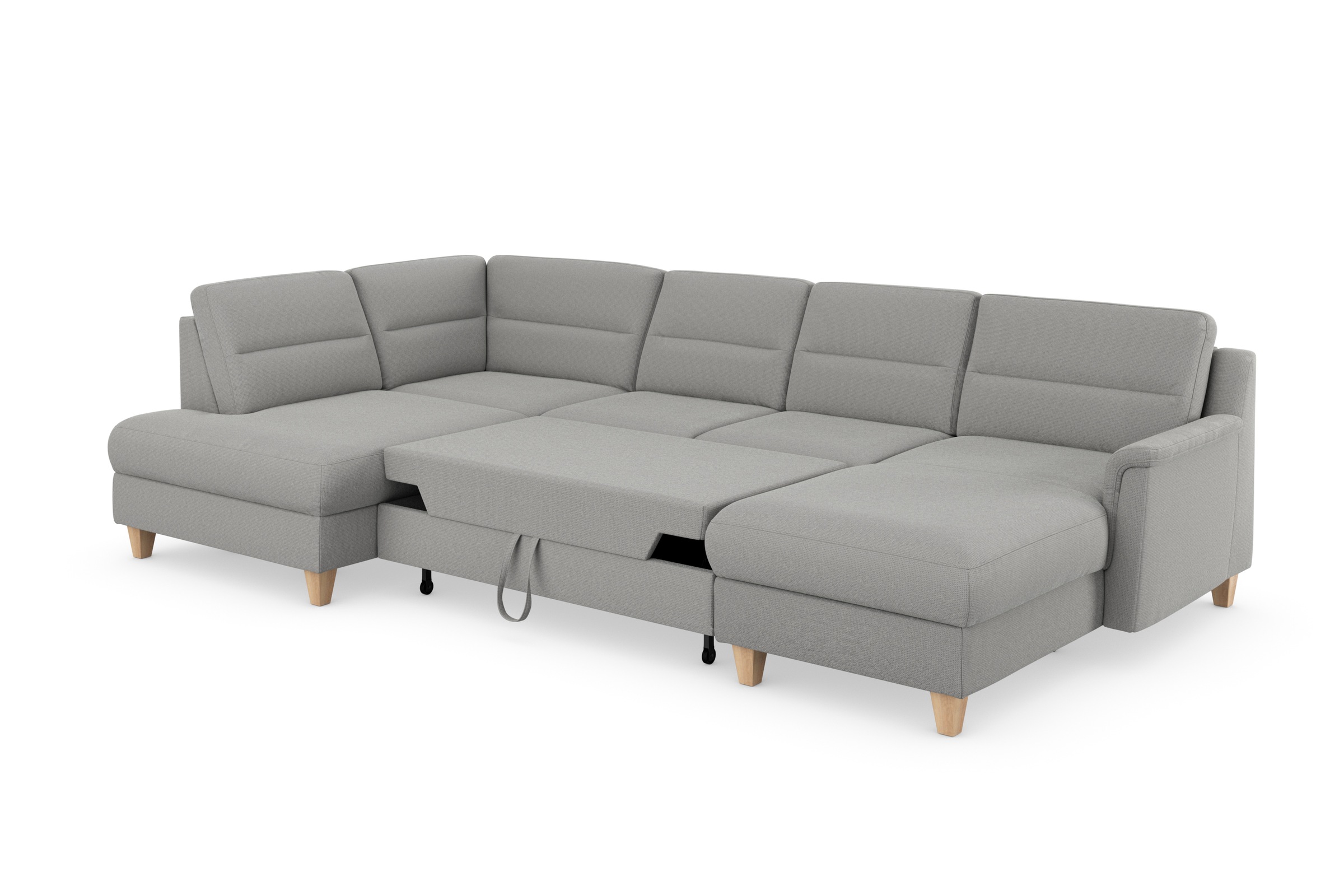 sit&more Wohnlandschaft »Farö U-Form«, inklusive Federkern, wahlweise mit Bettfunktion und Bettkasten