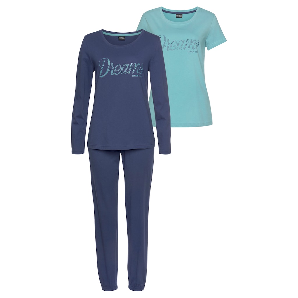 Vivance Dreams Pyjama, (Set, 3 tlg.)