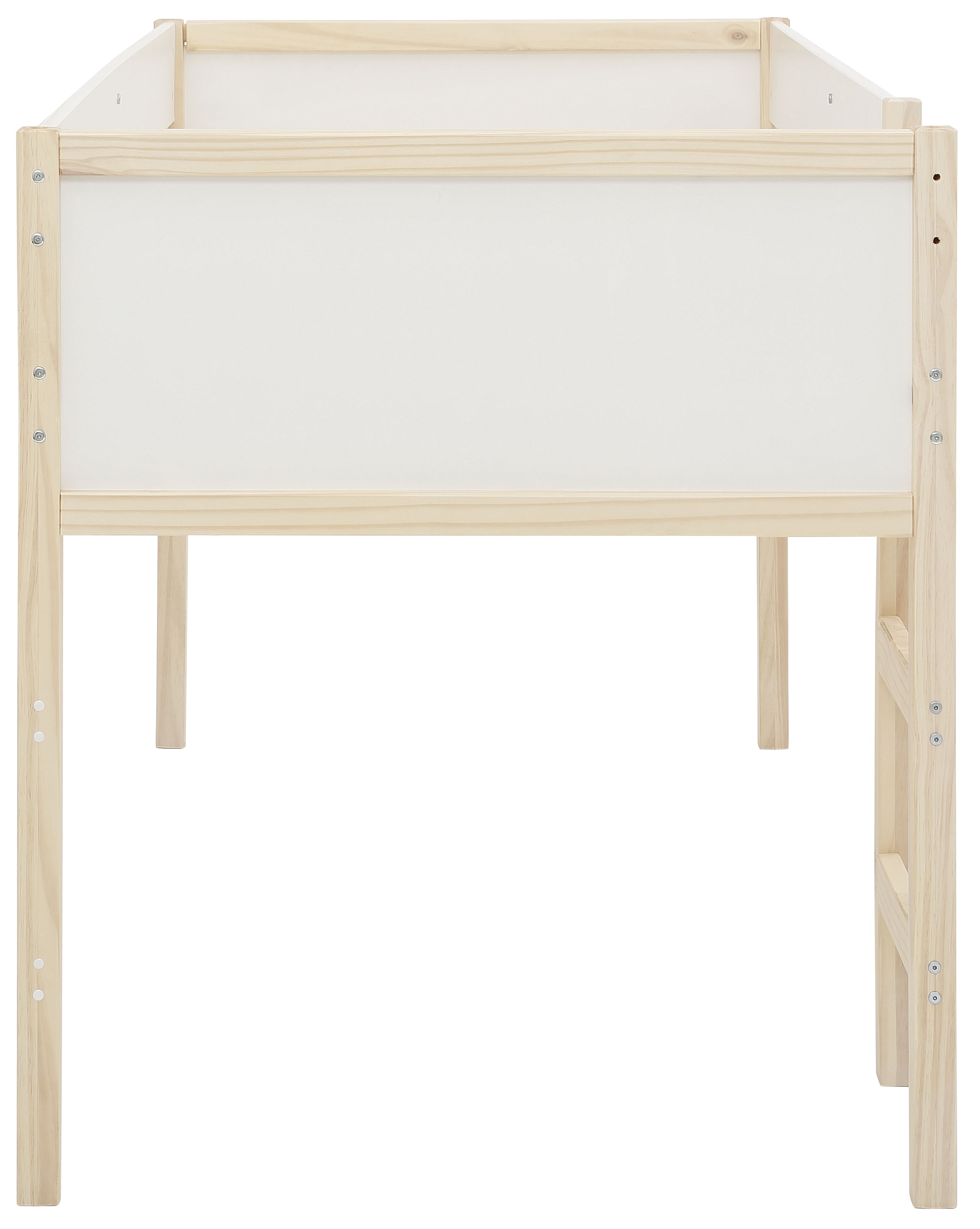 Lüttenhütt Hochbett »Janne«, Kiefernholz, Einzelbett, inklusive Holzleiter, Liegefläche 90x200 cm