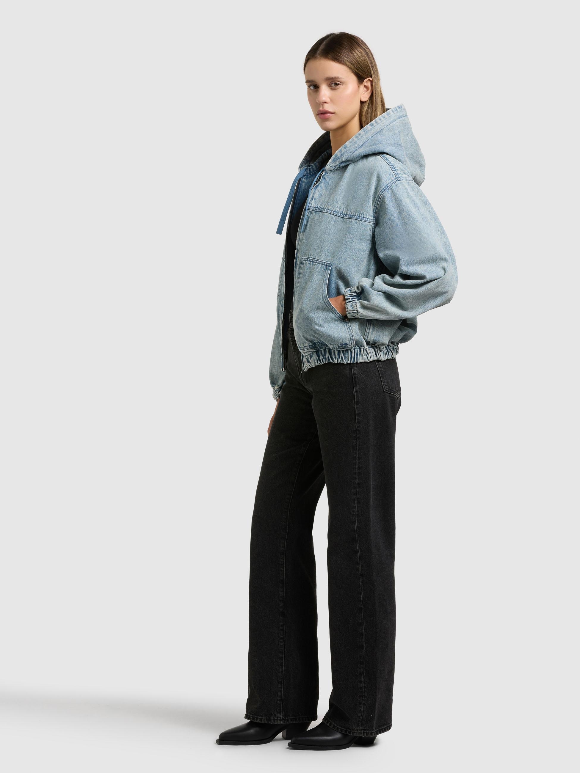 khujo Jeansjacke »Jeansjacke Gretel« mit Kapuze Modische Jacke in Jeans-Optik