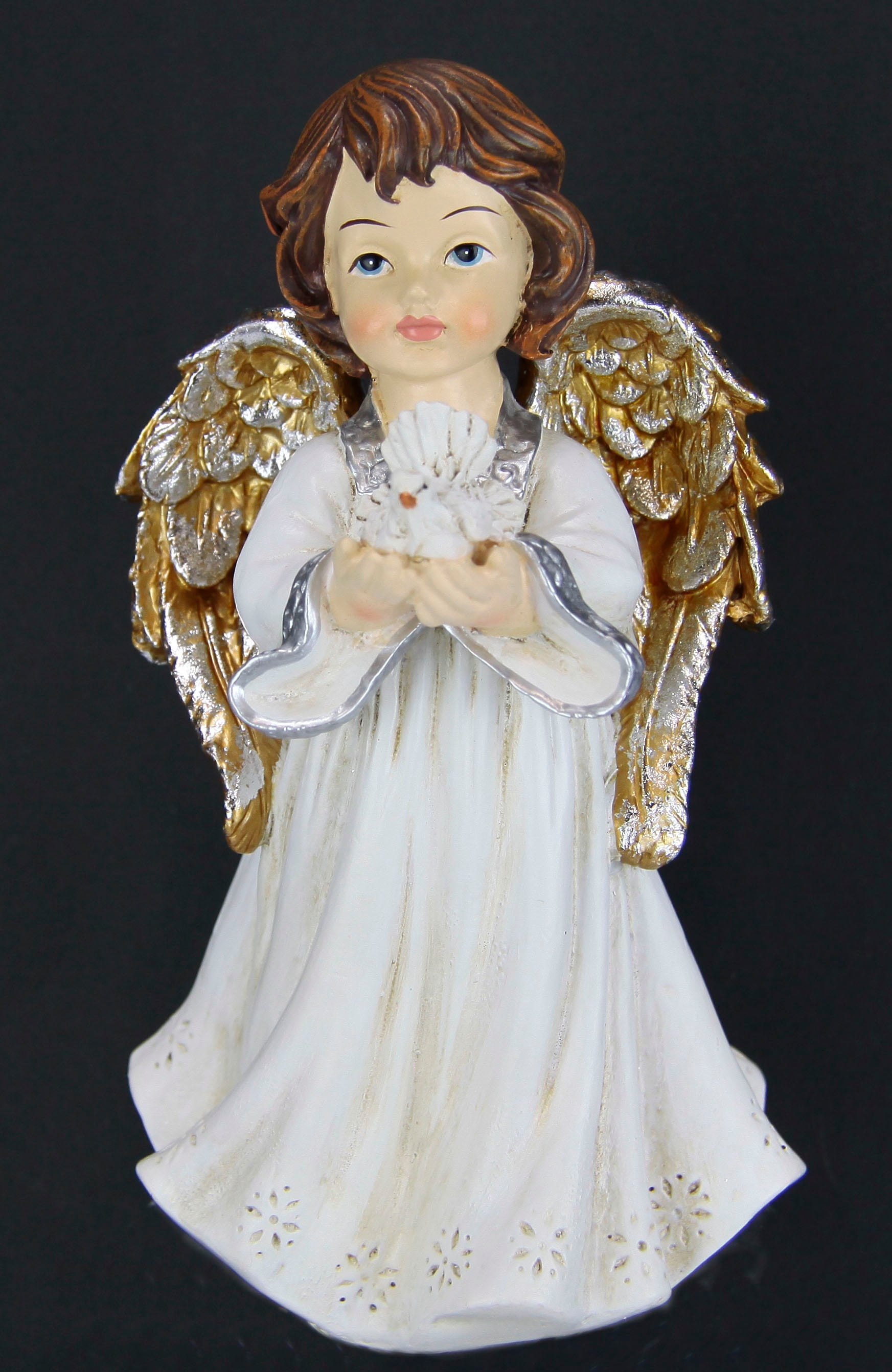 bestellen Dekoengel Engelfigur Dekofigur, auf Raten »Engel«, mit Set I.GE.A. 3er Blumen,