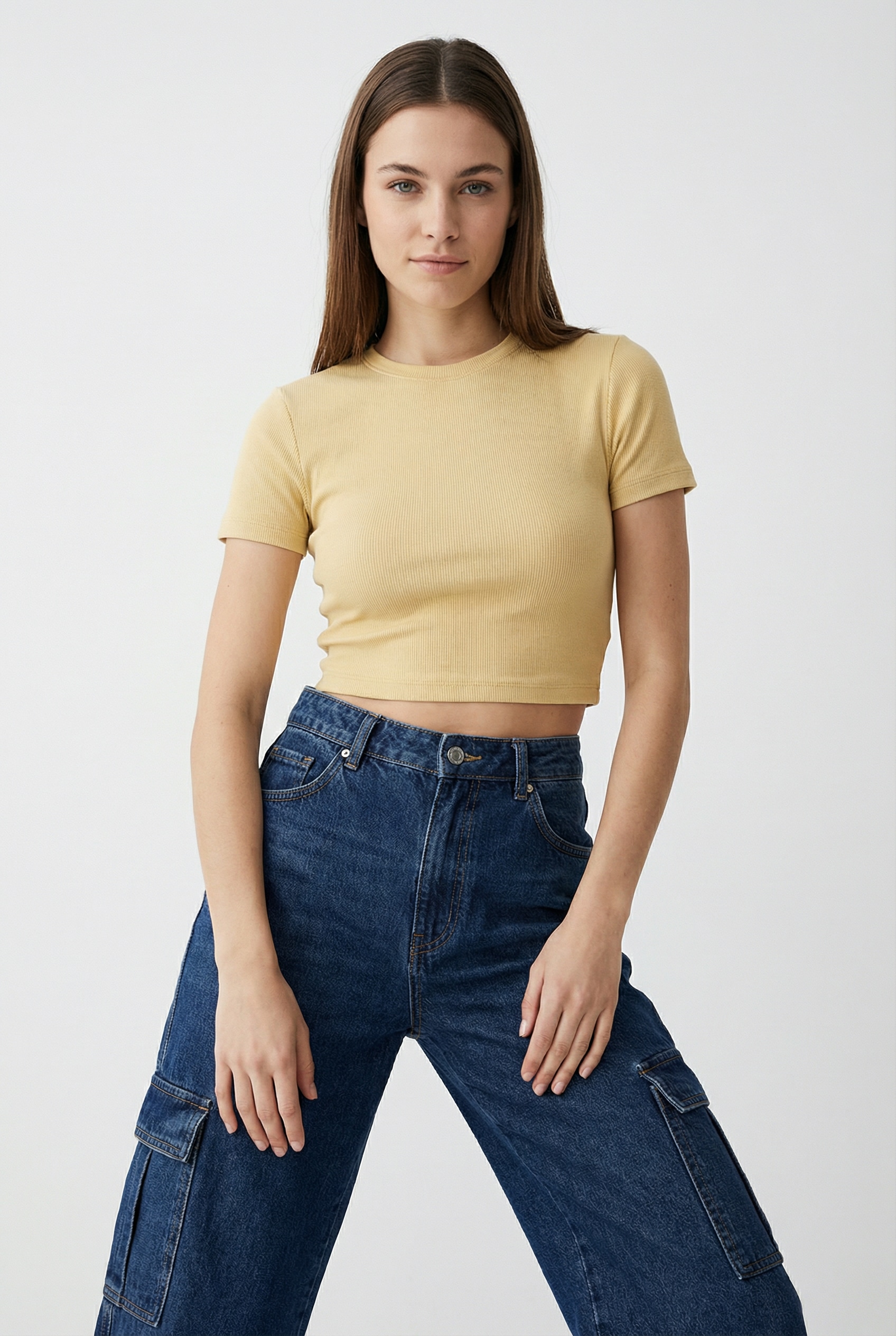 ONLY Kurzarmshirt »ONLBETTY S/S O-NECK SHORT TOP CC JRS« softe Jerseyqualität