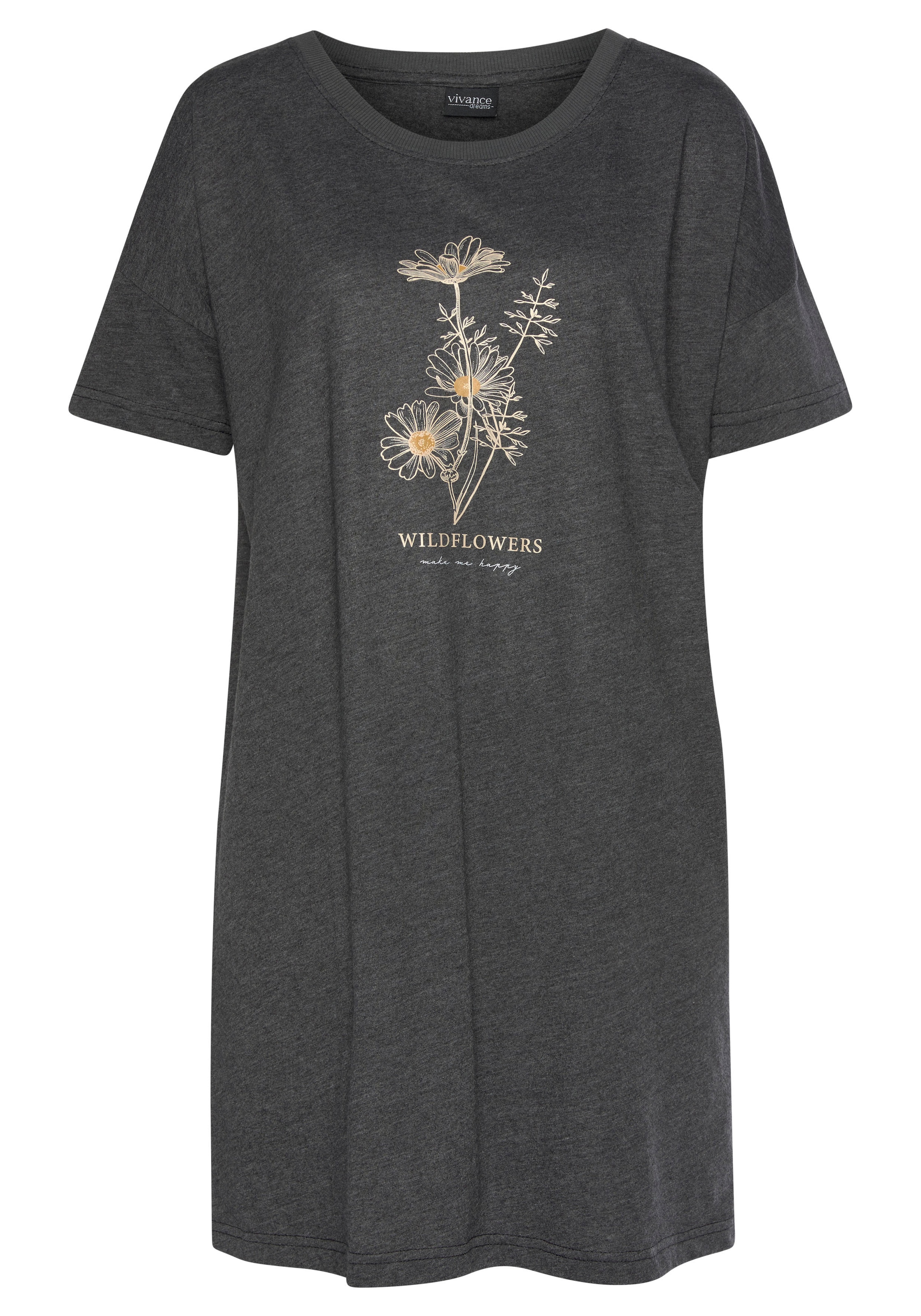 Vivance Dreams Bigshirt, (2er-Pack), mit Frontdruck