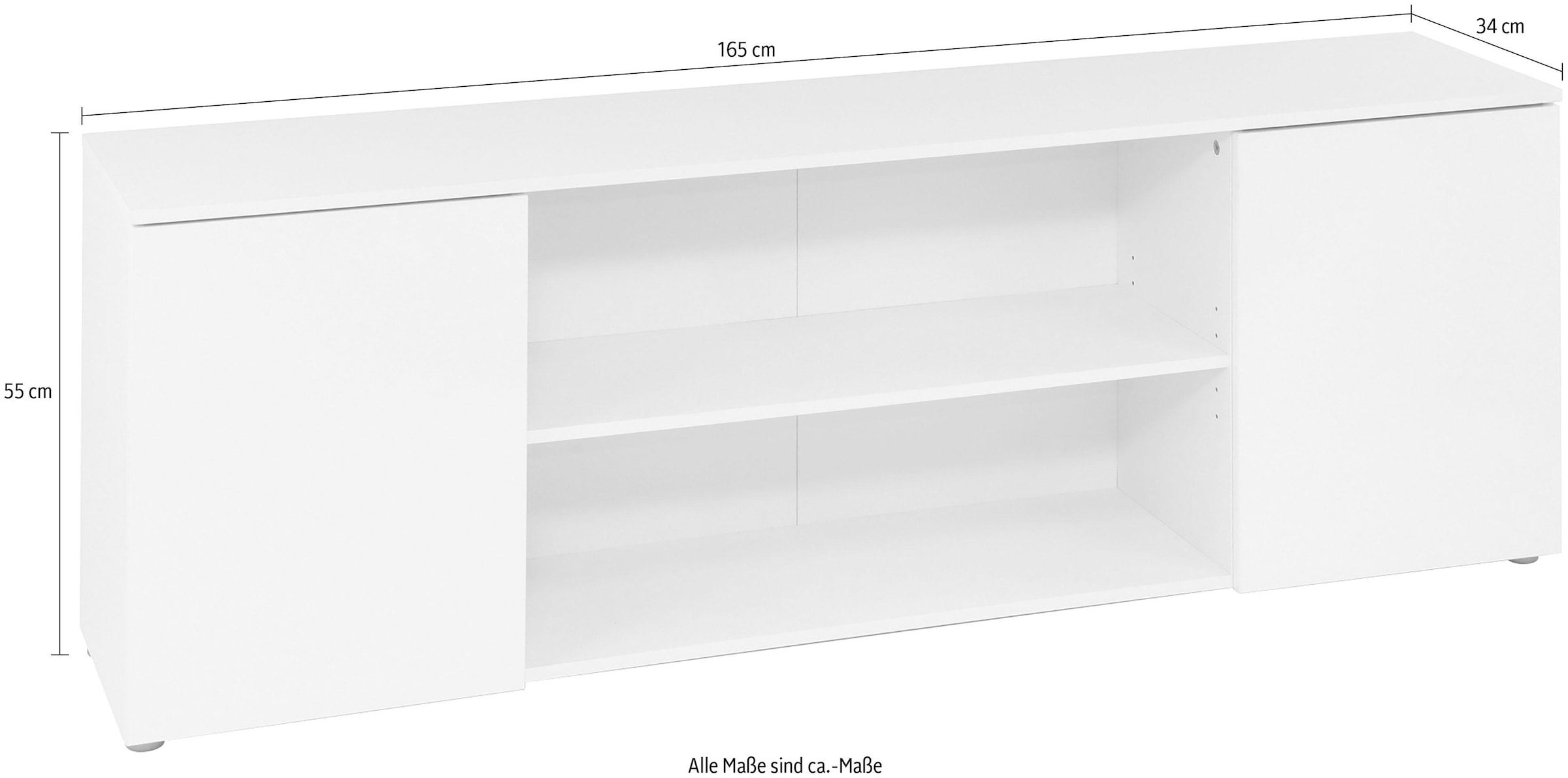 Paroli Lowboard »Susa« Breite 165 cm