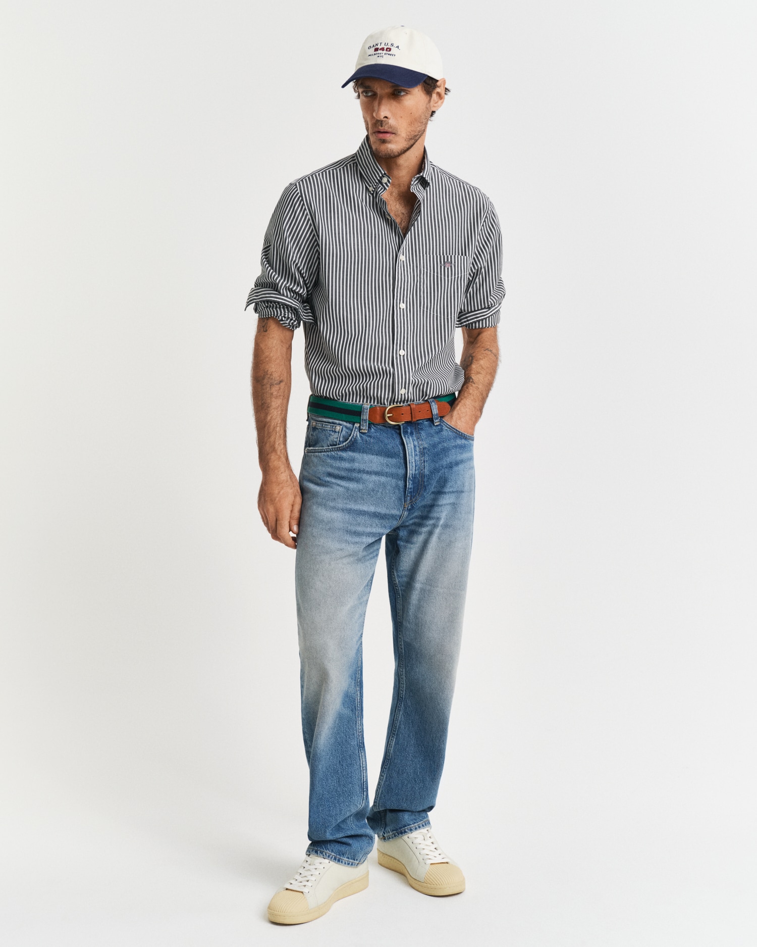 Gant Langarmhemd »REG POPLIN STRIPE SHIRT«