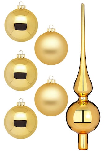 Weihnachtsbaumkugel »Inkagold, Weihnachtsdeko, Christbaumschmuck«, (Set, 46 St.)