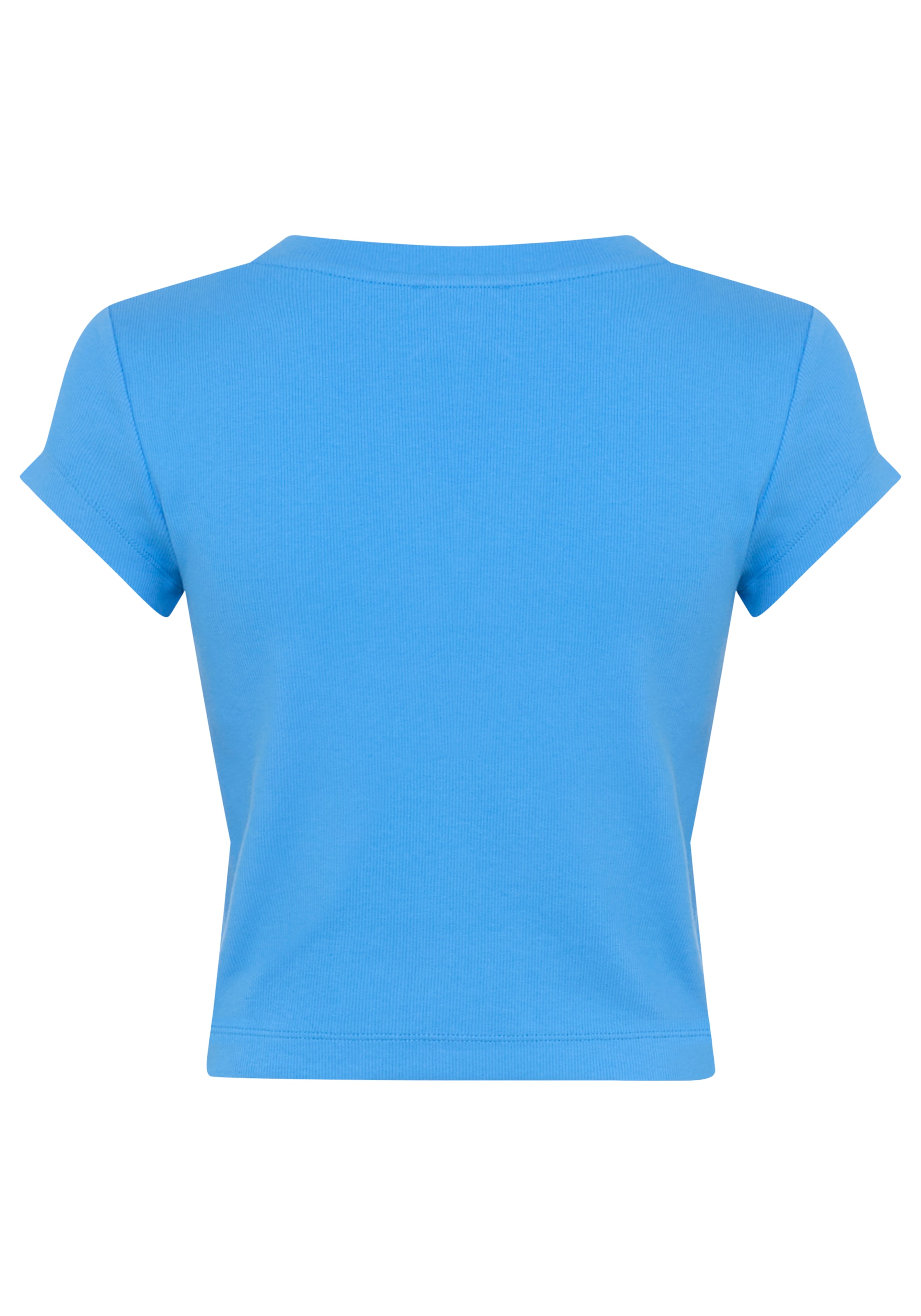 Calvin Klein »A- SS WOVEN LABEL RIB VNECK TEE« mit gewebtem Label