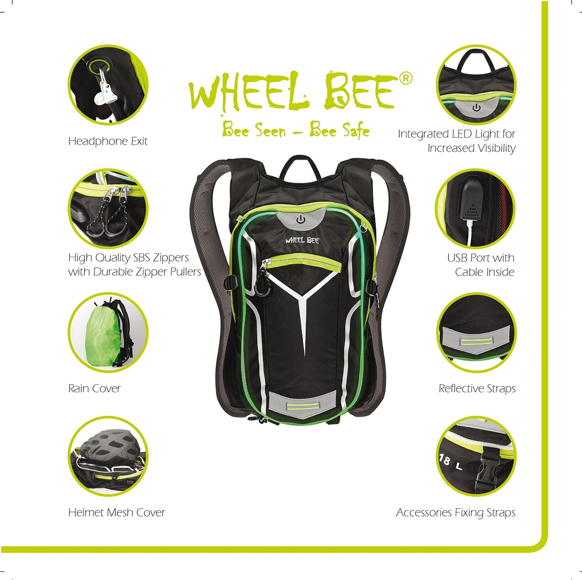 Wheel-Bee Fahrradrucksack »Wheel Bee® Bike Backpack Stelvio«