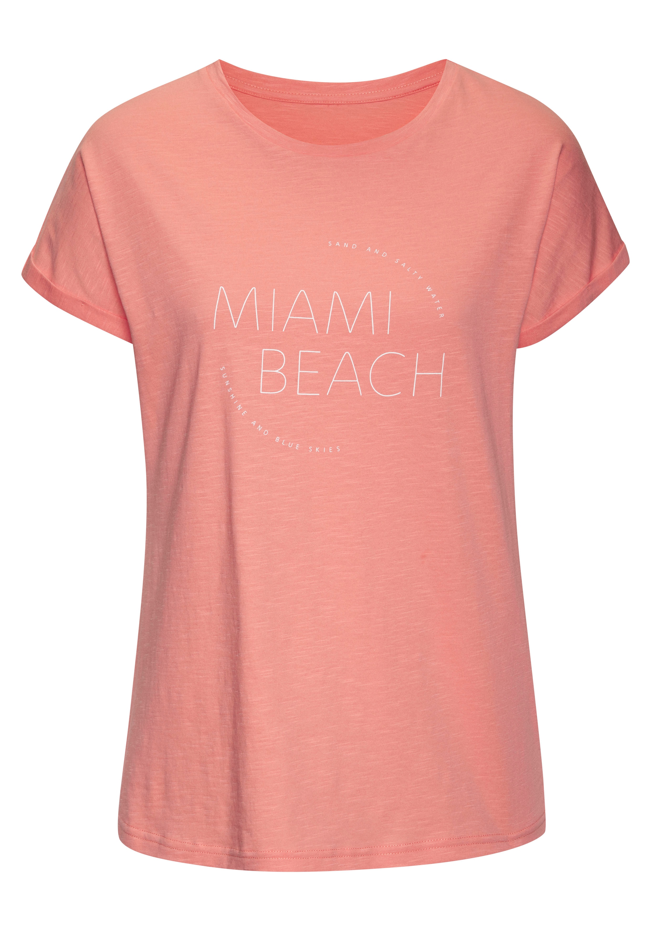 Vivance T-Shirt »mit modischem Frontprint«, aus weicher Baumwoll-Qualität