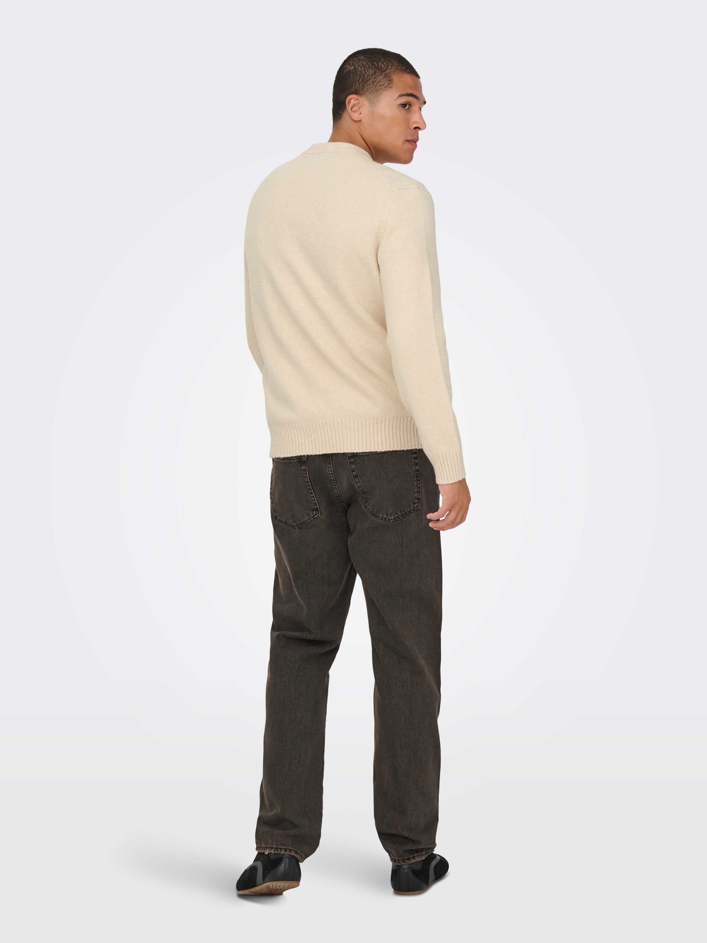 ONLY & SONS Rundhalspullover »ONSJAMES RLX CREW KNIT« Baumwollmischung, relaxed fit