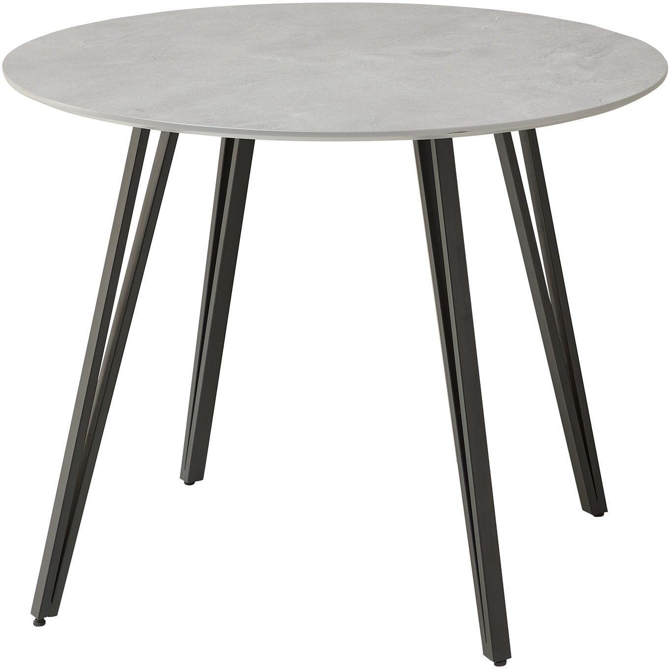 Stolkom Esstisch »Floris Esstisch Ø/H 100x75 cm« 1 Stk. tlg. Schweizer Kante, pulverbeschichtet