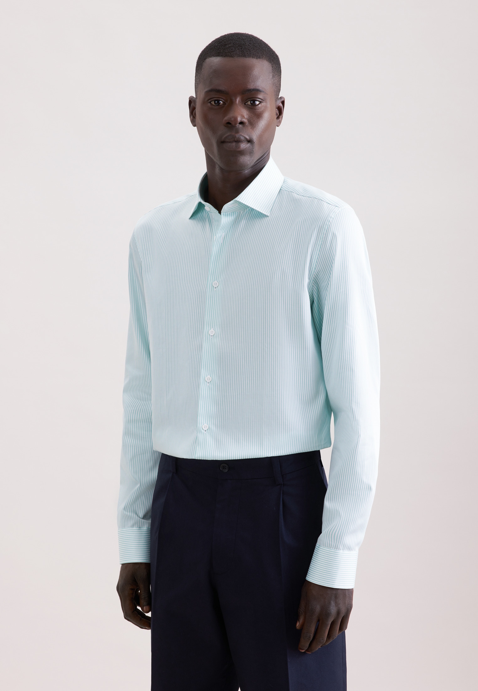 seidensticker Businesshemd »Schwarze Rose« Slim 1/1 Kentkragen Gestreift