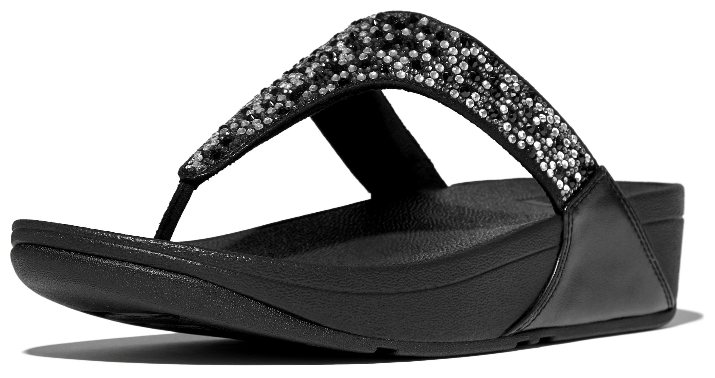 Fitflop Zehentrenner »LULU CRYSTAL«, Sandale, Pantolette mit Schmucksteine