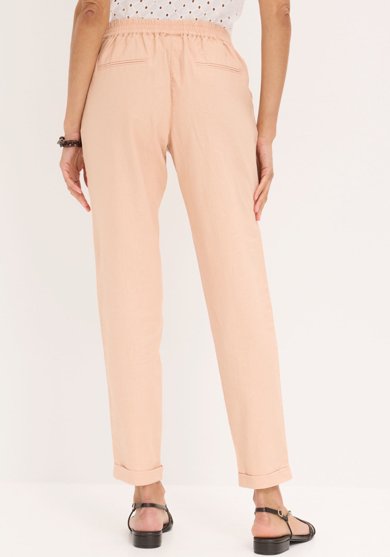 bonprix Leinenhose »Leinenhose«  aus Leinen und Baumwolle, Regular Fit, mit elastischem Gummibund