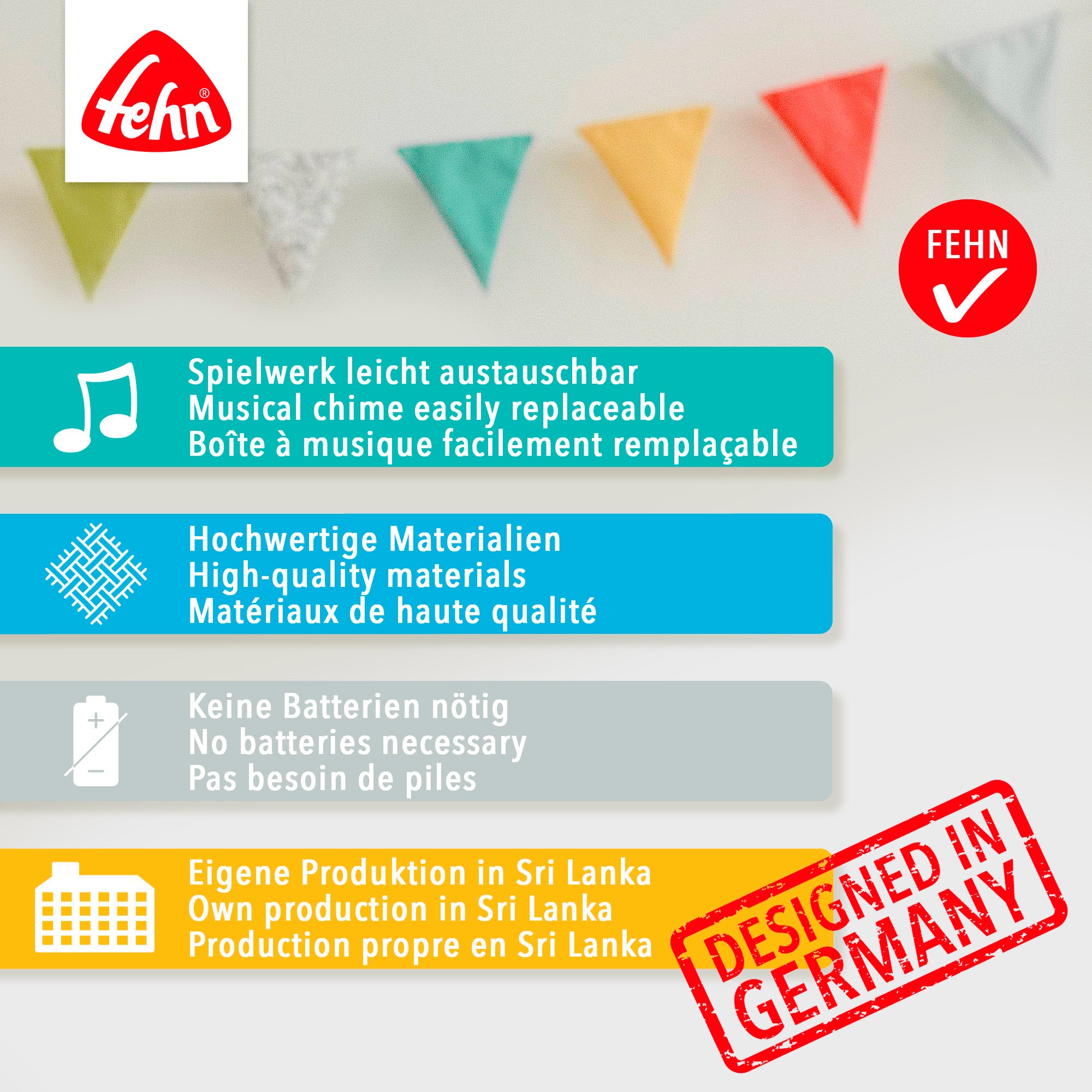 Fehn Spieluhr »Lazy, Crazy & Pink, Faultier«