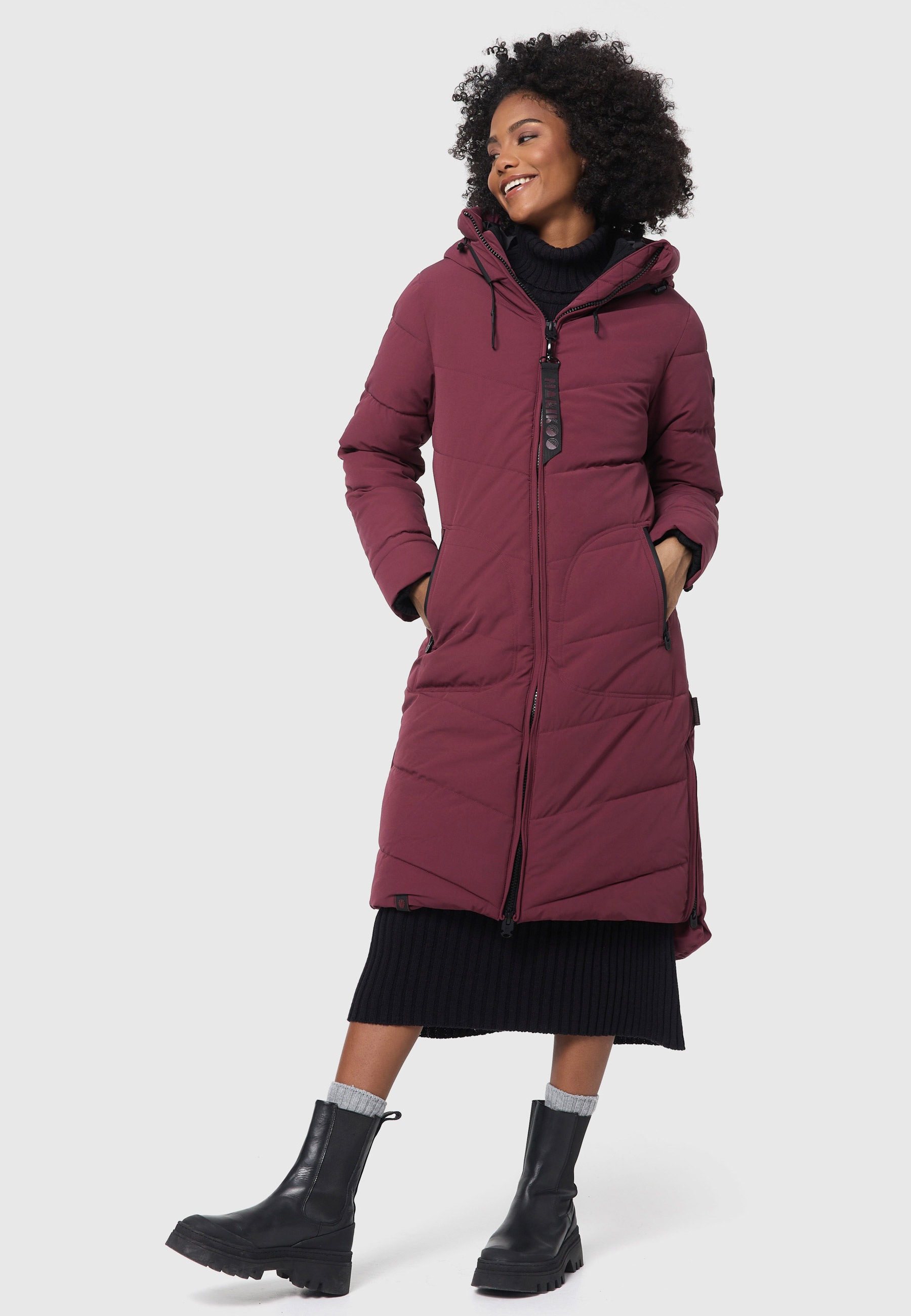 Marikoo Winterjacke »Marikoo Benikoo Damen lange Winterjacke B949«