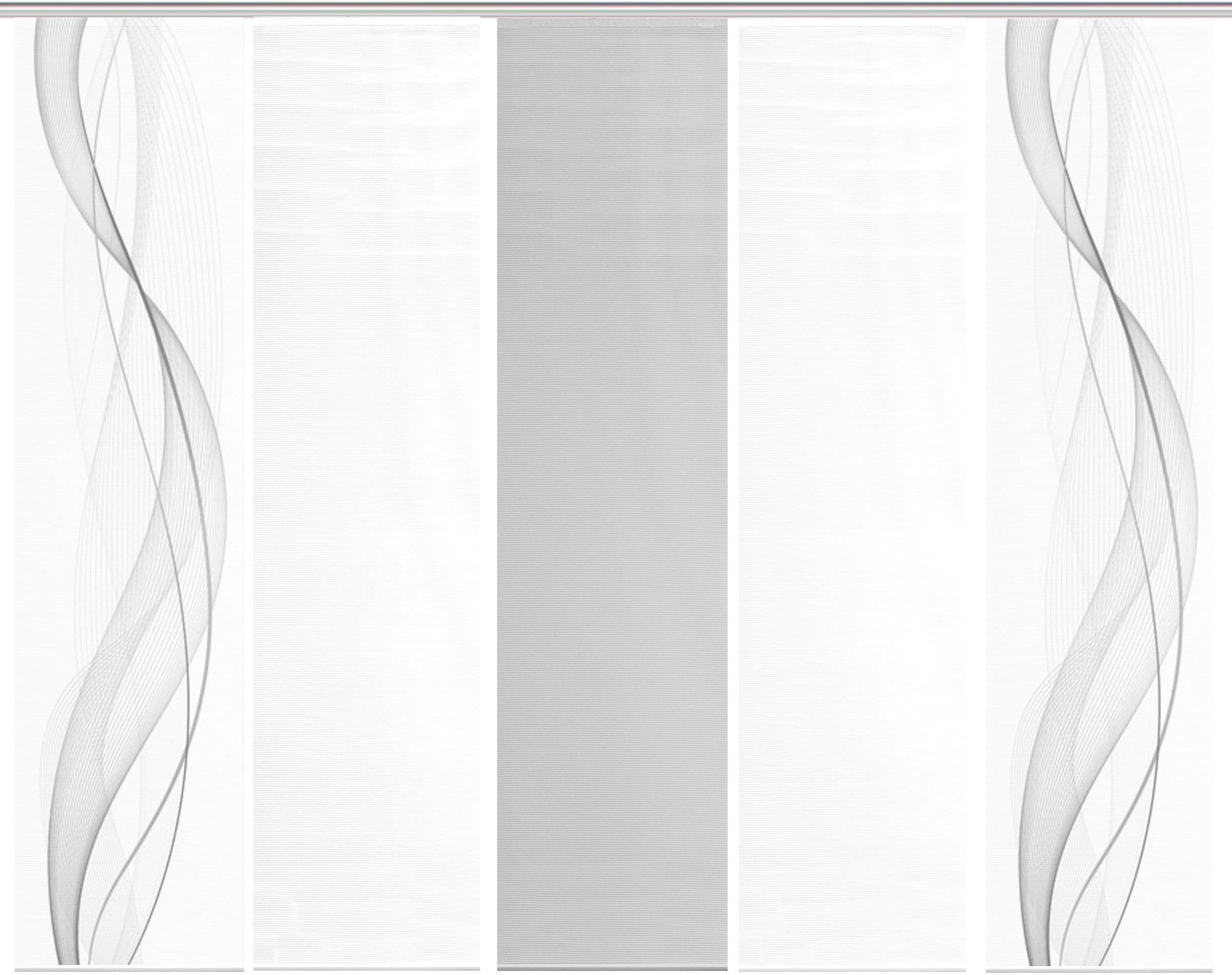 Vision S Schiebegardine »5ER SET HEIGHTS« Paneelwagen 5 Stk. tlg. HxB: 260x60, Schiebevorhang 5er Set Digitaldruck