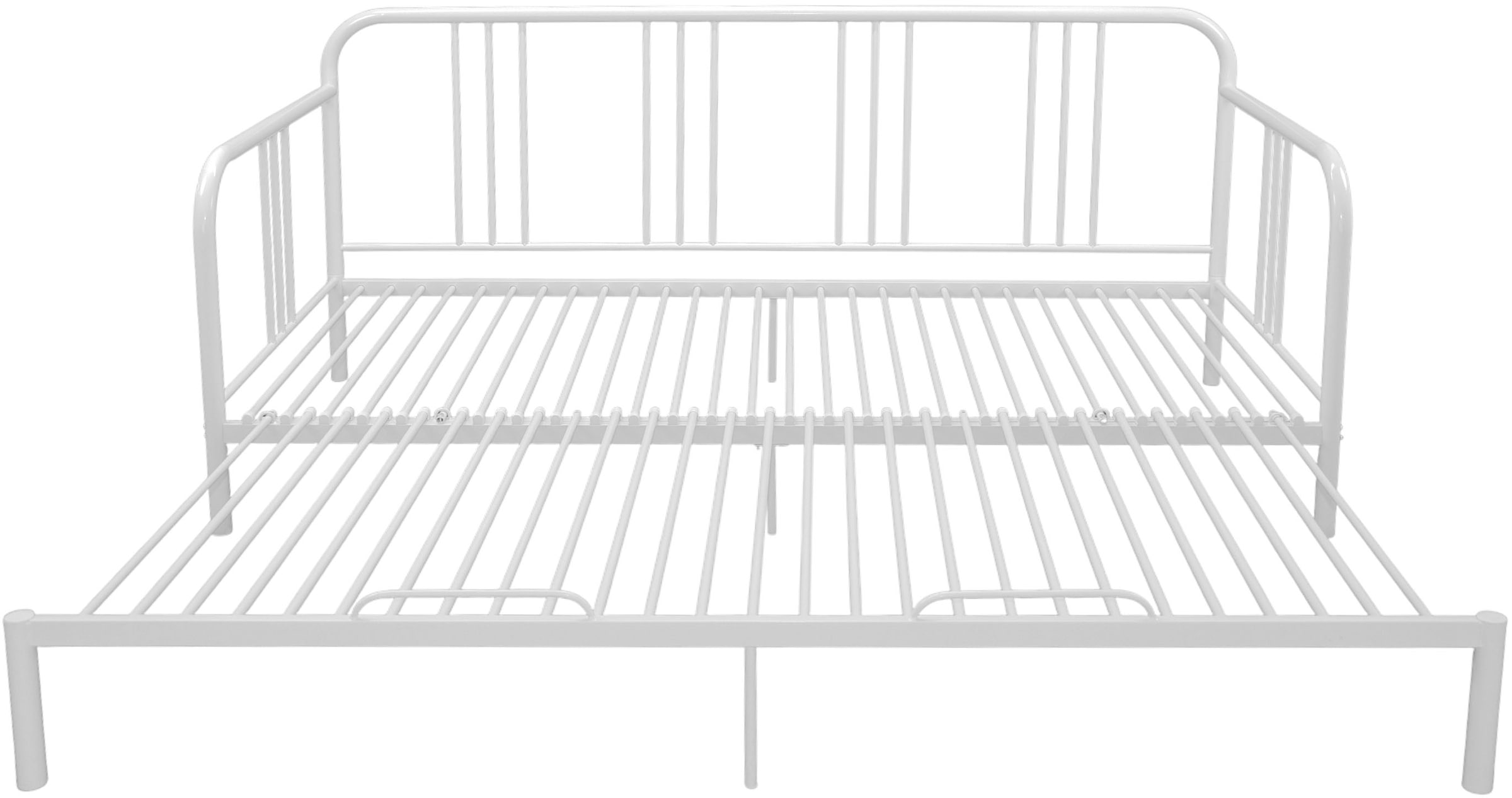 OTTO home Metallbett »Trento Bett Bettgestell Bestseller Doppelbett Ausziehbett« Bestseller Gästebett Sofabett Schlafzimmer,  Daybett mit Ausziefunktion im Landhausdesign weiß