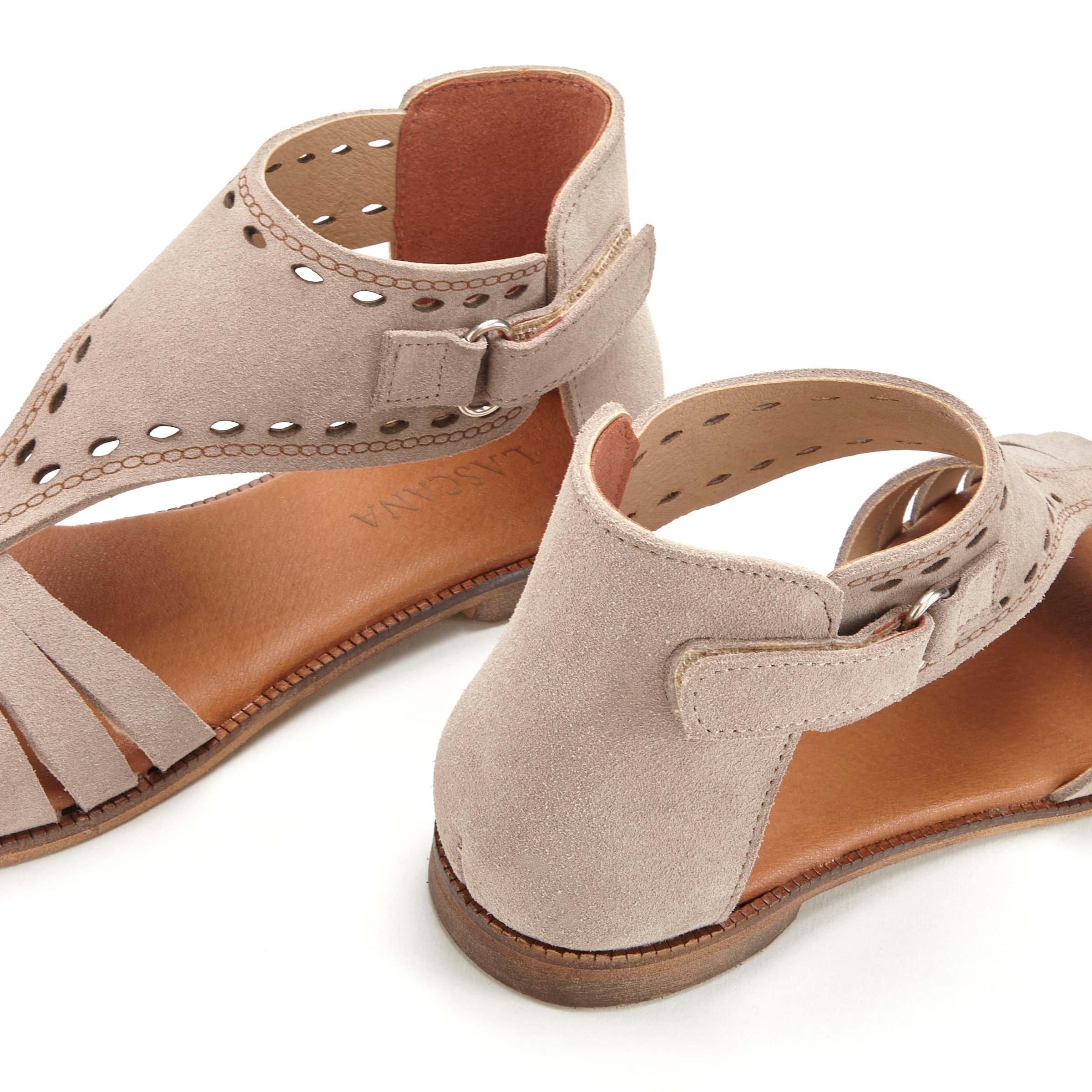 LASCANA Sandale »Sommerschuh«, Sandalette, Sommerschuh aus hochwertigem Leder mit kleinen Cut-Outs