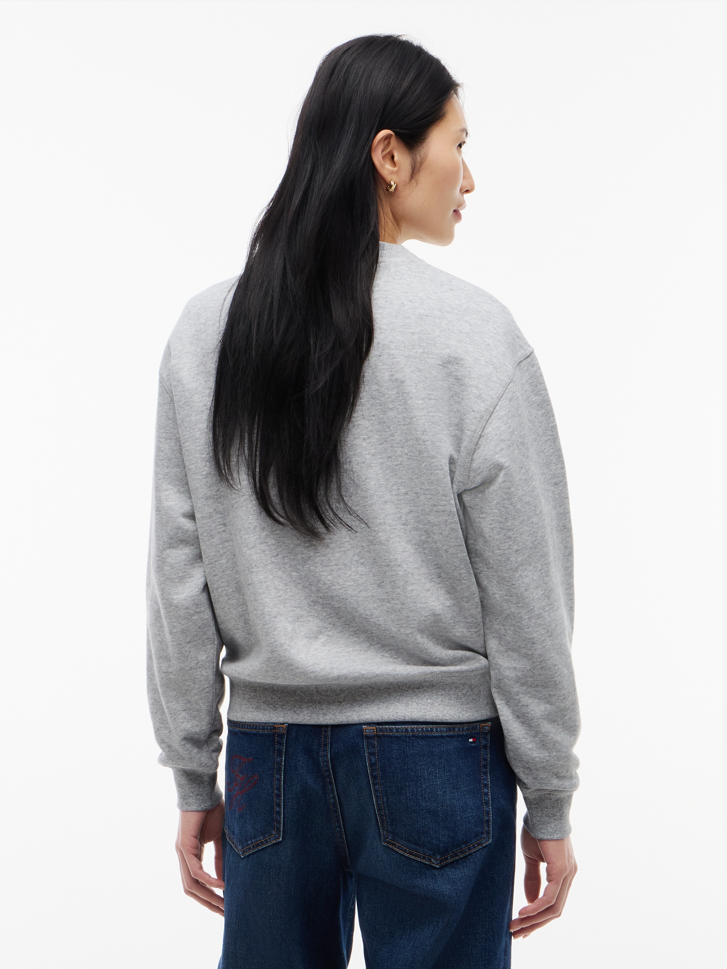 Tommy Hilfiger Sweatshirt »SCRIPT TERRY MDRN C-NK SWTSHIRT«, Baumwolle
