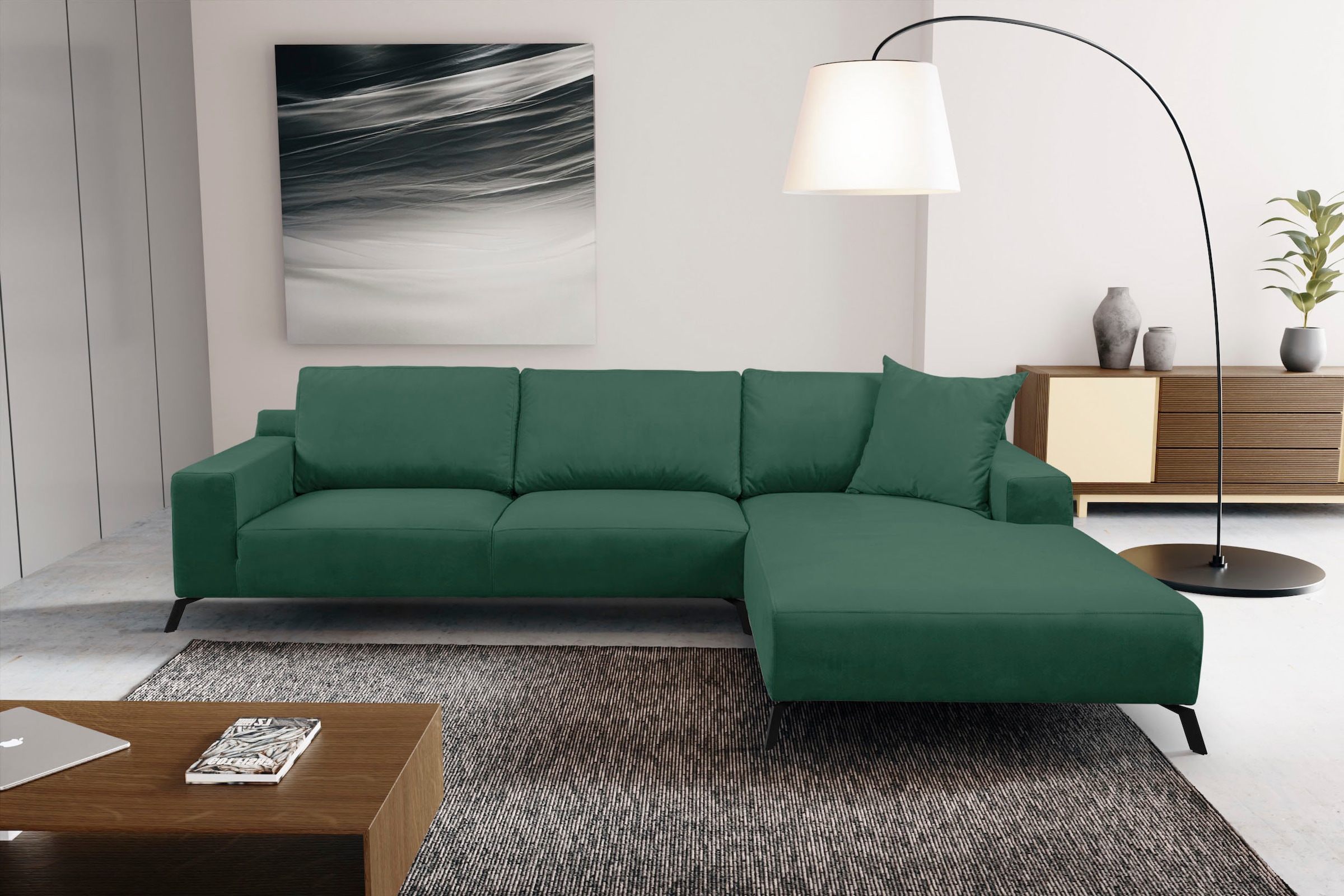 Ecksofa »Faro L-Form«, XXL Design Ecksofa mit hohem Komfort in trendigem Cord &...