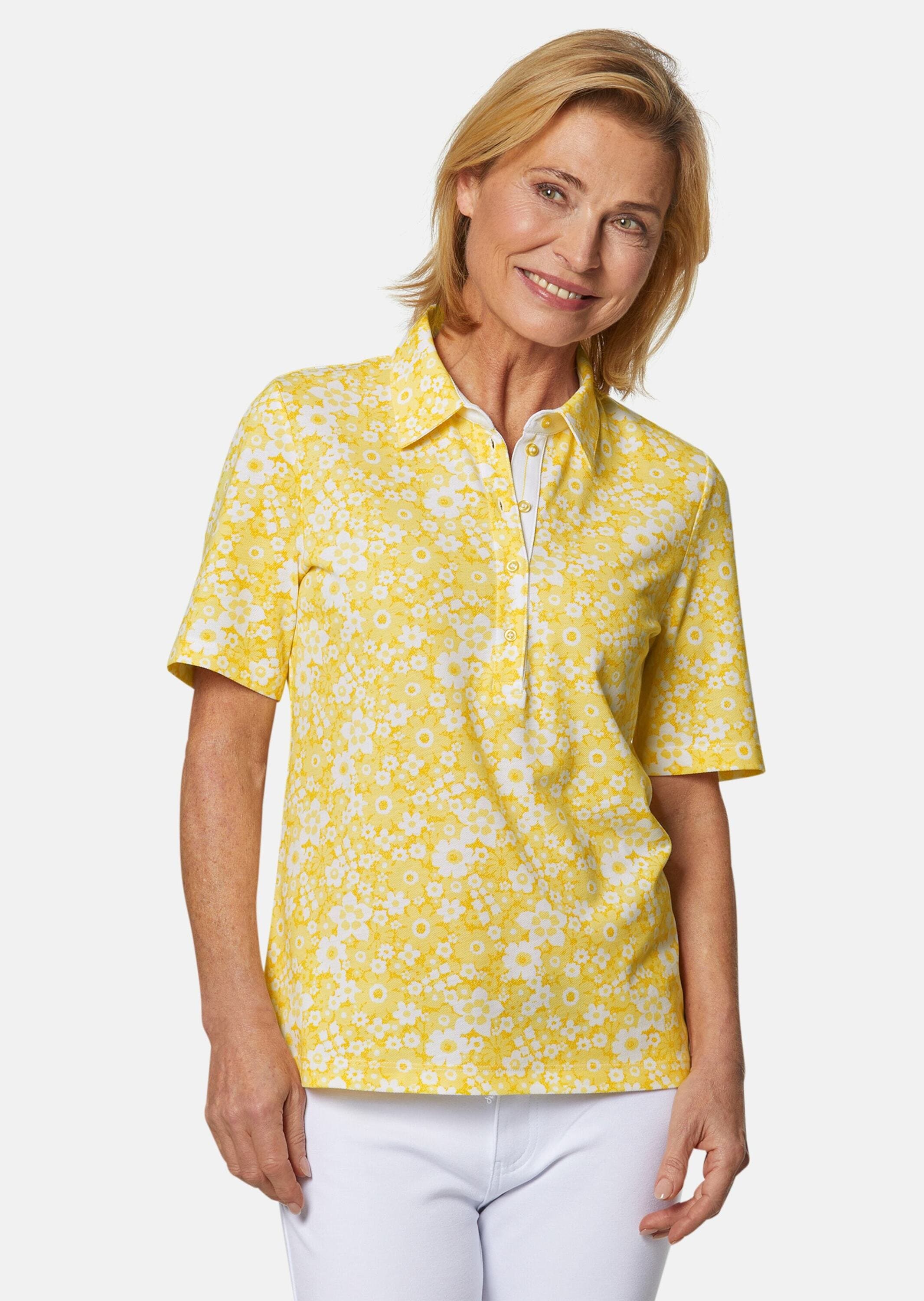 GOLDNER Poloshirt »Druckpoloshirt Pikee-Druckpoloshirt«