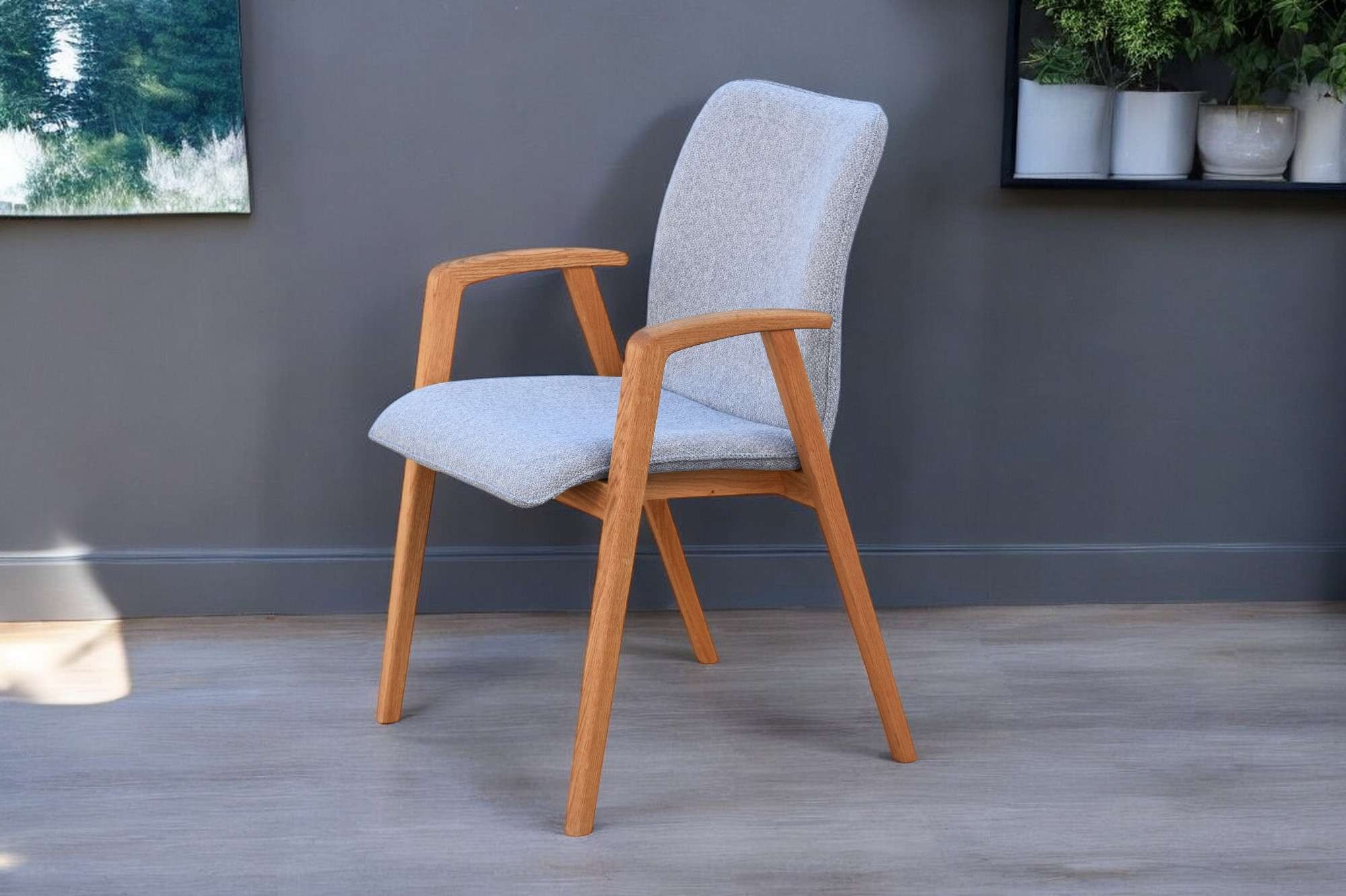 OTTO home Armlehnstuhl »Loreen Esszimmerstuhl, Polsterstuhl, Designstuhl« (Set) 2 Stk.mit Massivgestell, hochwertig gearbeitet, Armlehnen, stilvoll, bequem