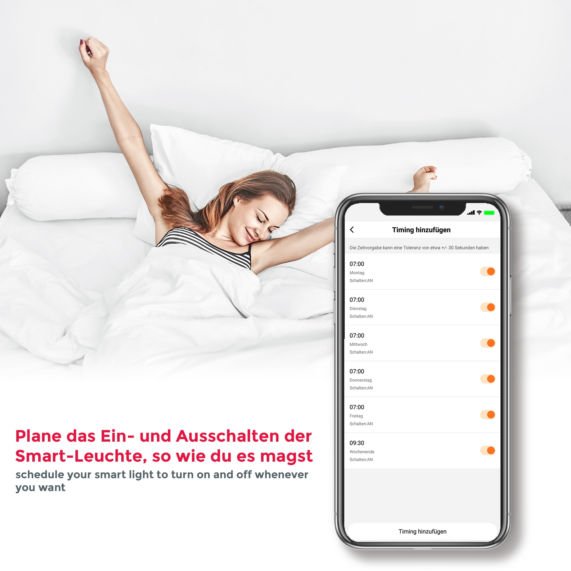 B.K.Licht LED Deckenleuchte »WiFi CCT LED Deckenleuchte mit App-Steuerung«, 1 flammig-flammig, Inkl. Nachtlichtfunktion, Timerfunktion Memoryfunktion, Farbwechsel