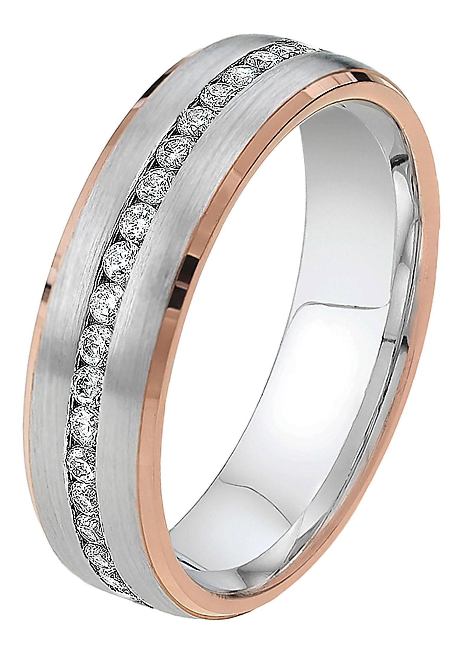 DOOSTI Trauring »Schmuck Geschenk Silber 925 Trauring Ehering Partnerring LIEBE«, Made in Germany - wahlweise mit oder ohne Zirkonia