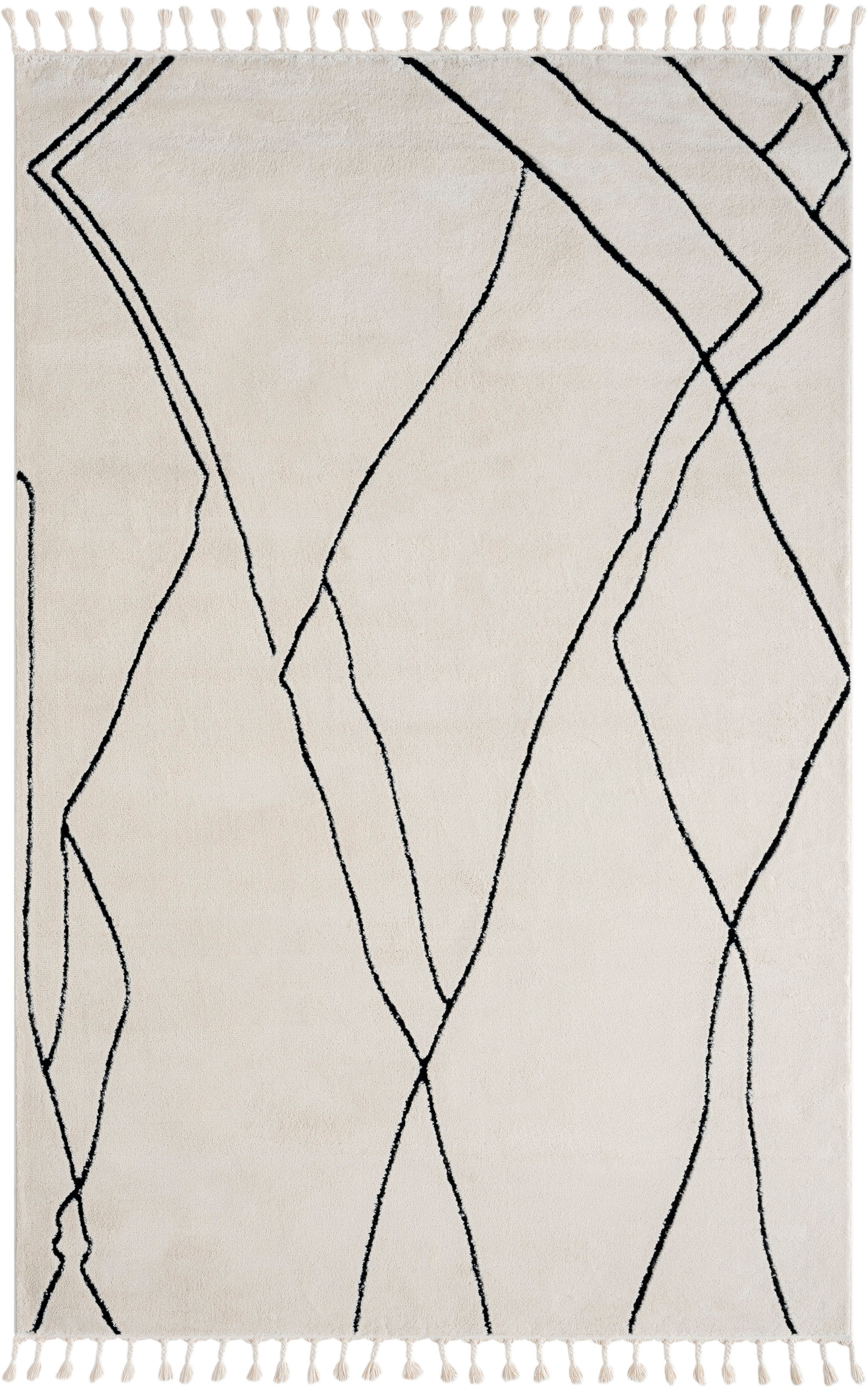 Myflair Möbel & Accessoires Hochflor-Teppich »Moroccan Drawline Lagerräumung«, rechteckig, 24 mm Höhe, modern, marokkanisches Design, flauschig weich durch Hochflor