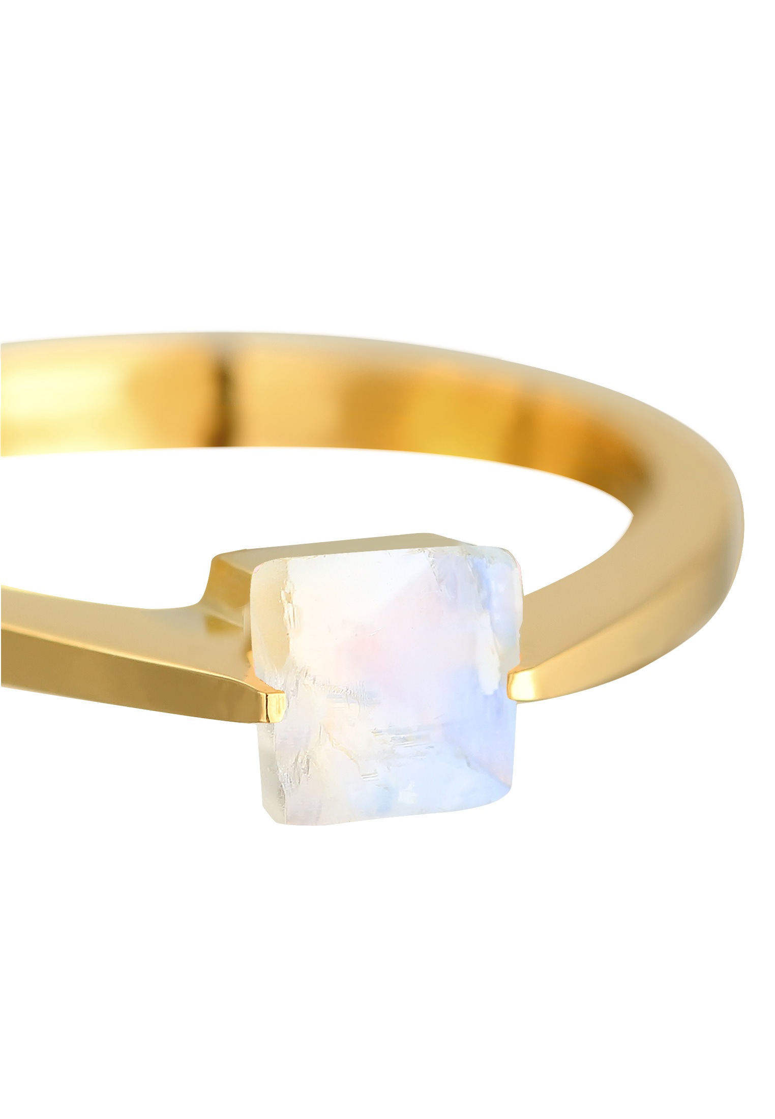 Elli Premium Silberring »Ring Solitär Edelstein Viereck Klassik 925 Silber«