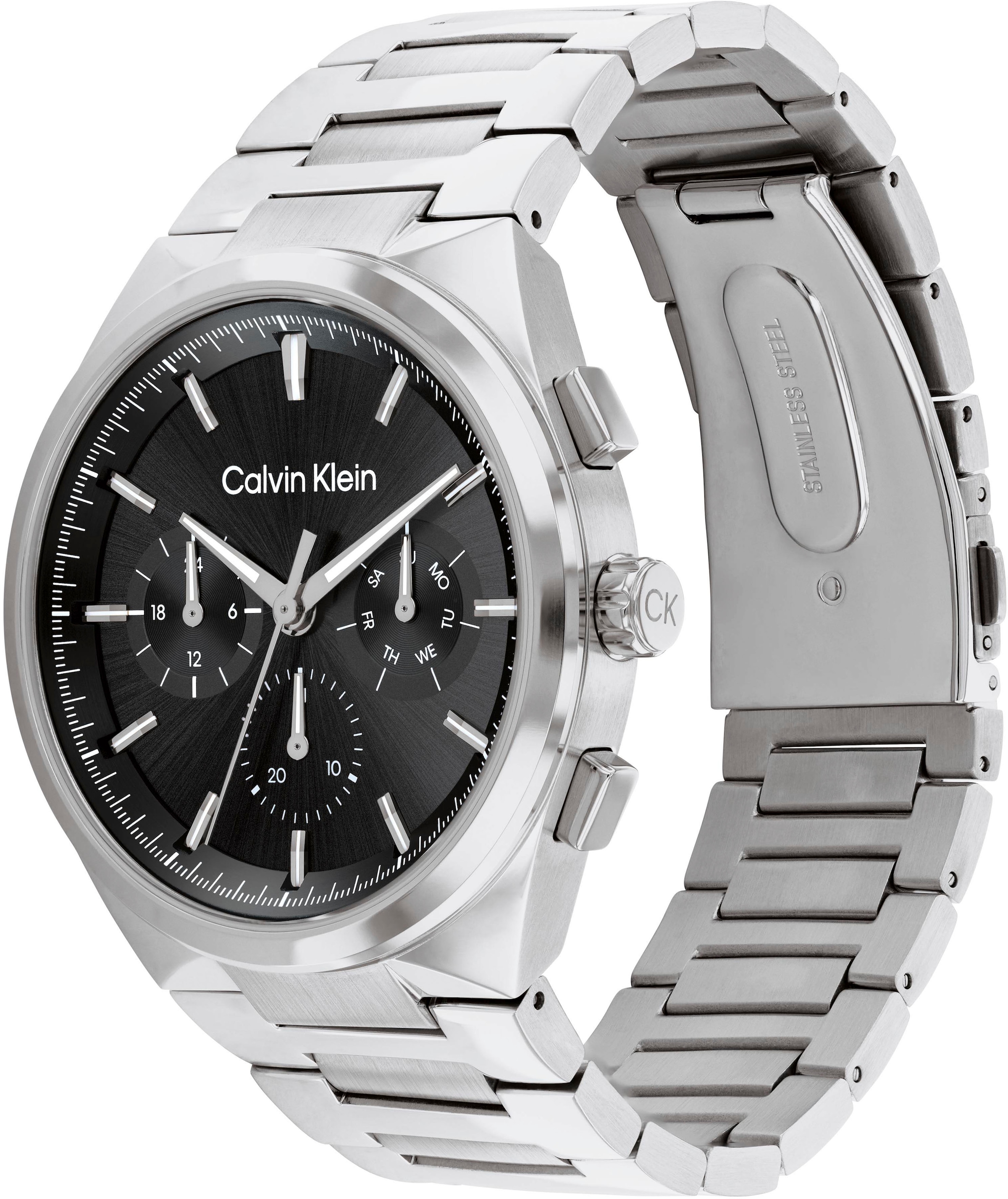 Calvin Klein Multifunktionsuhr »ARCHITECTURAL MULTI« Quarzuhr, Armbanduhr, Herrenuhr, Datum, Edelstahlarmband
