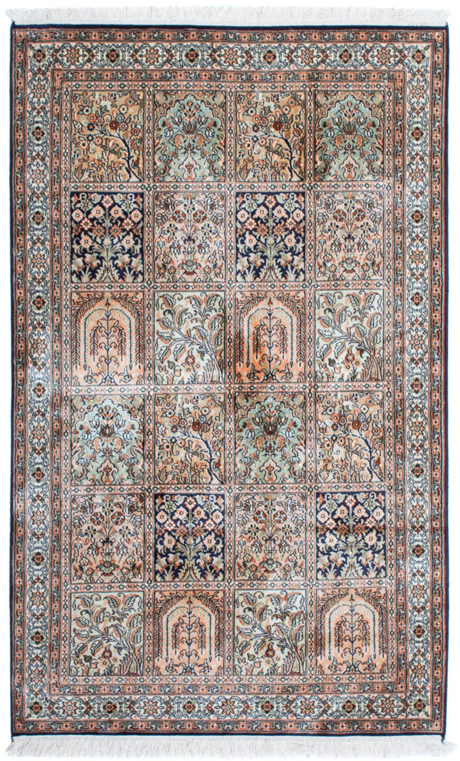 morgenland Seidenteppich »Seidenteppich - Kaschmir Seide - 152 x 94 cm - mehrfarbig«, rechteckig, Wohnzimmer, Handgeknüpft, Einzelstück mit Zertifikat