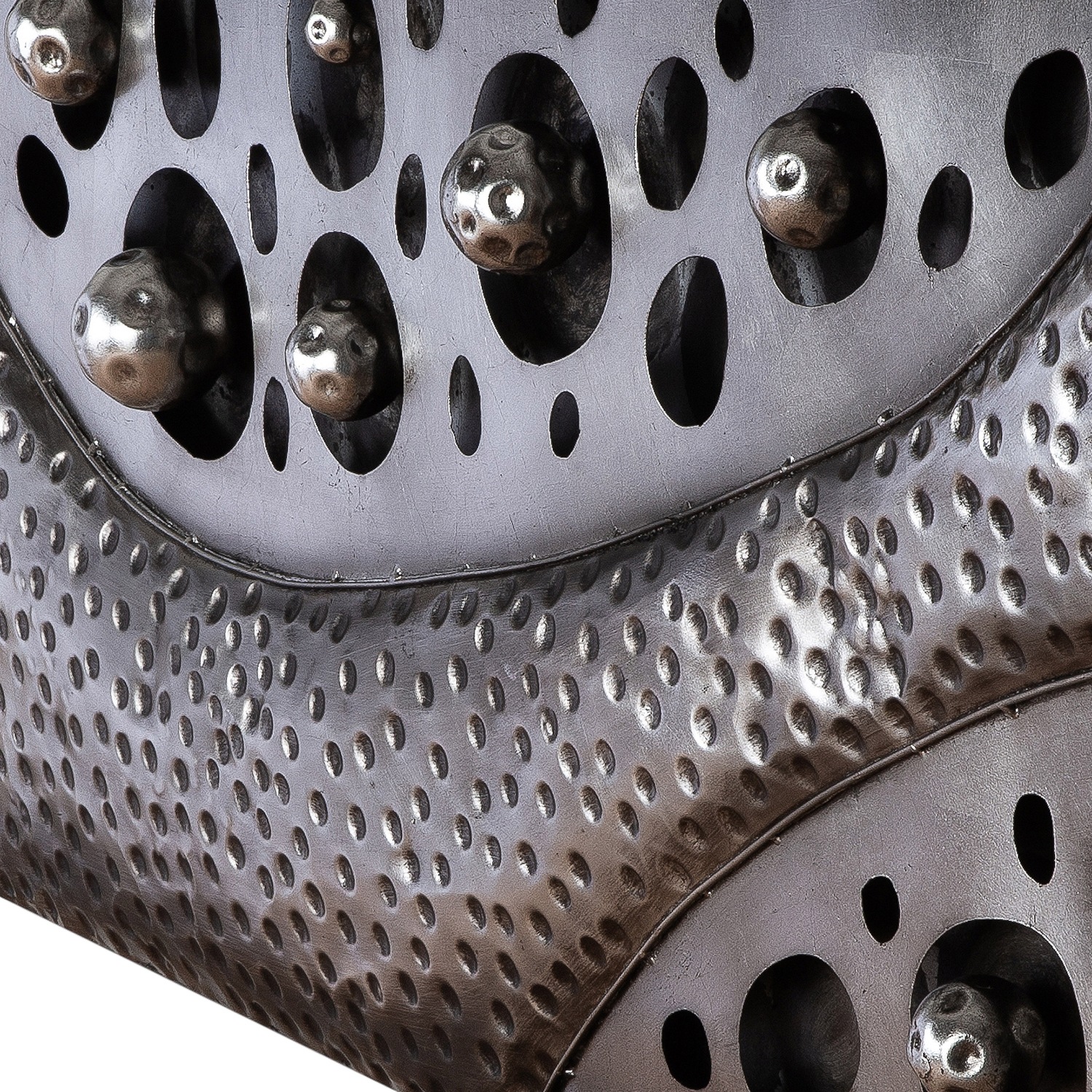 Casablanca by Gilde Metallbild »Bild rechteckig Callosti silberfarben H. 56 cm«, (1 St.)