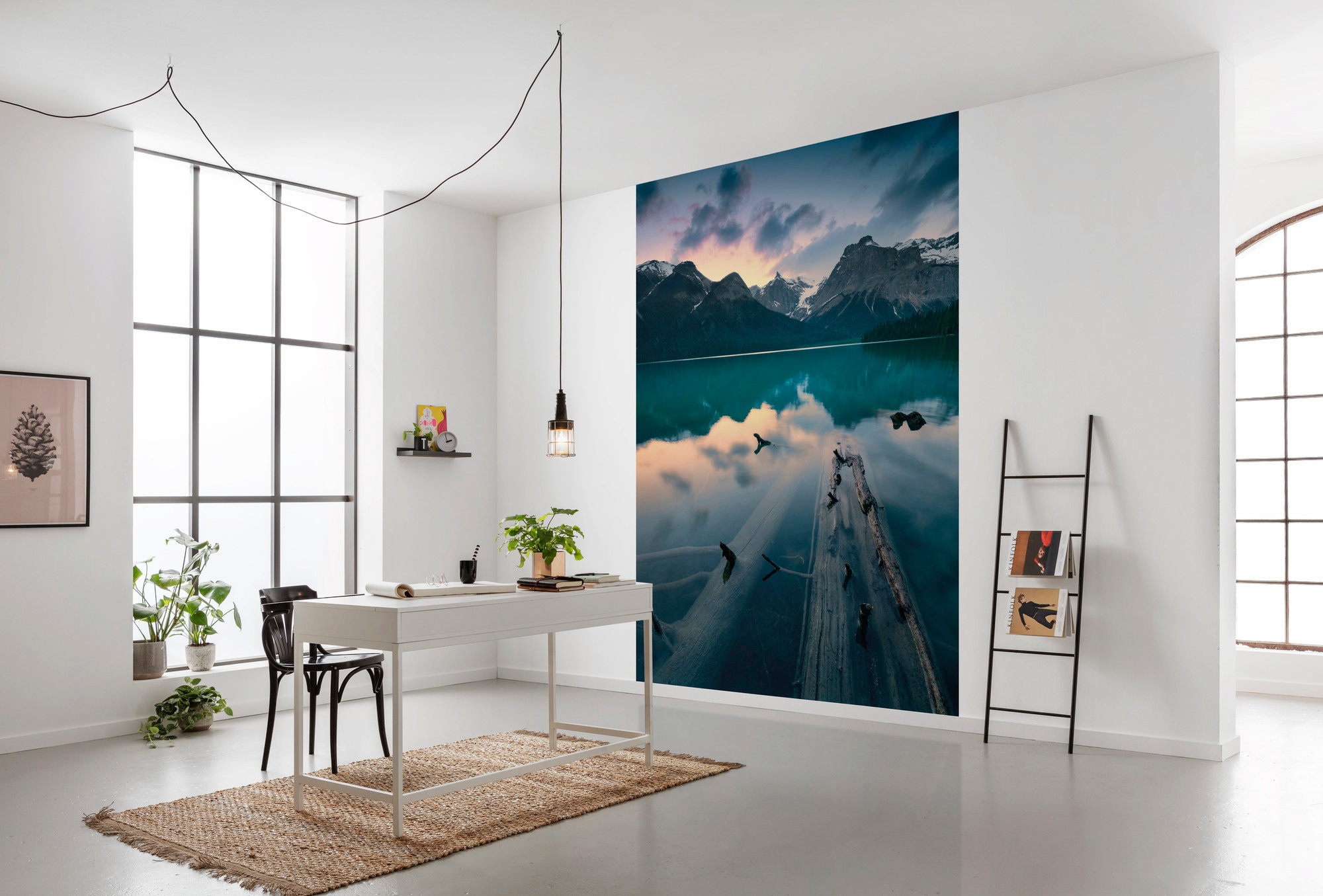 Komar Vliestapete »Digitaldruck Vlies - Burning Emerald - Größe 200 x 280 cm«, bedruckt, Wohnzimmer, Schlafzimmer
