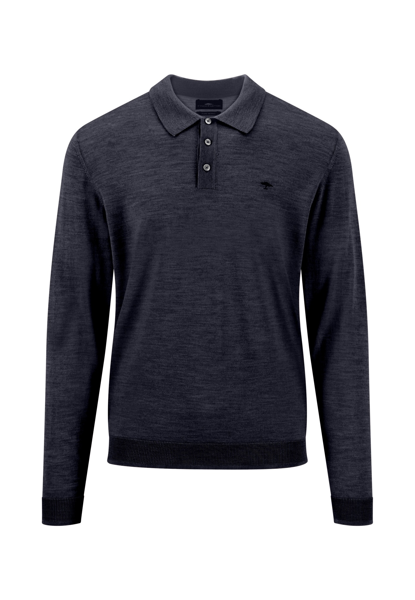 FYNCH-HATTON Polokragenpullover Langarm mit Knopfleiste