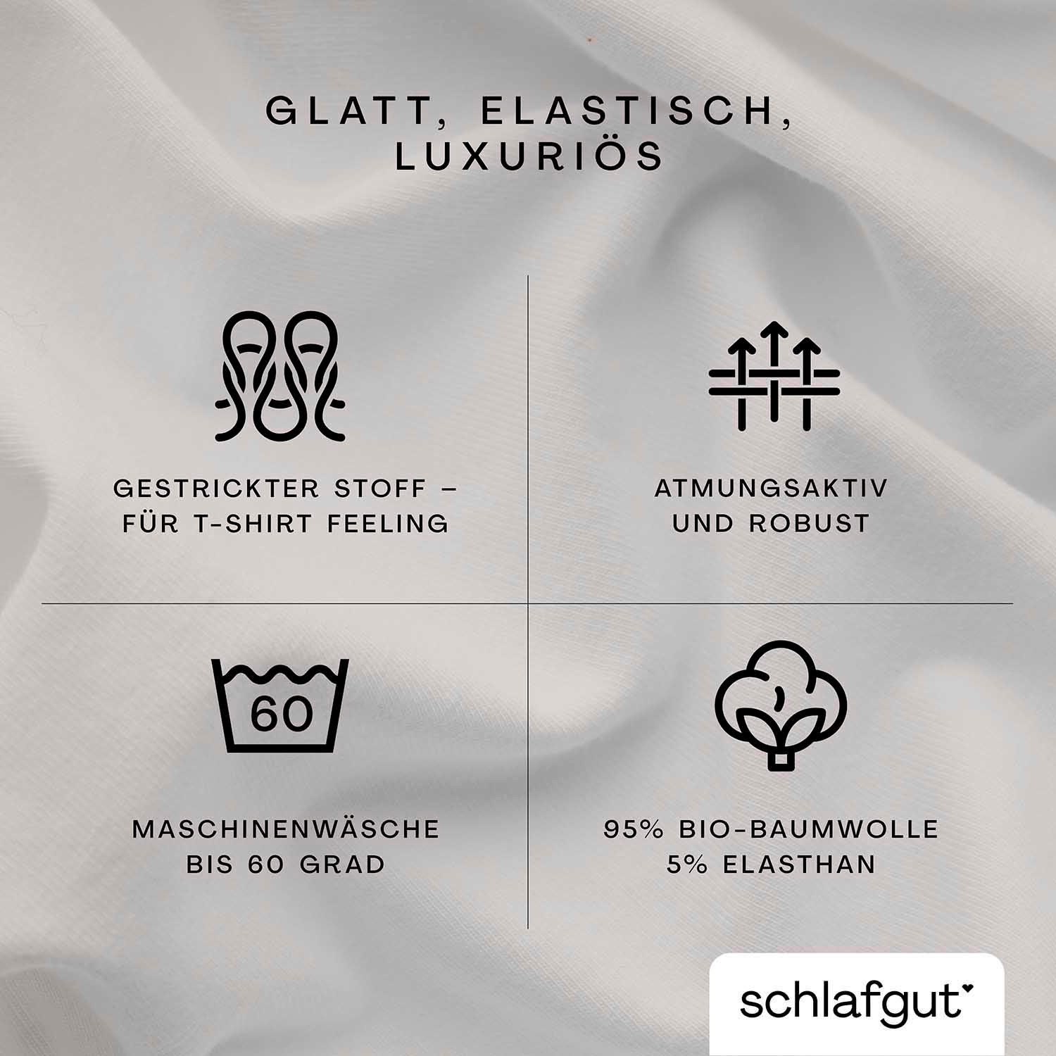 Schlafgut Spannbettlaken »Premium«, Zero Waste Verpackung, PREMIUM Qualität