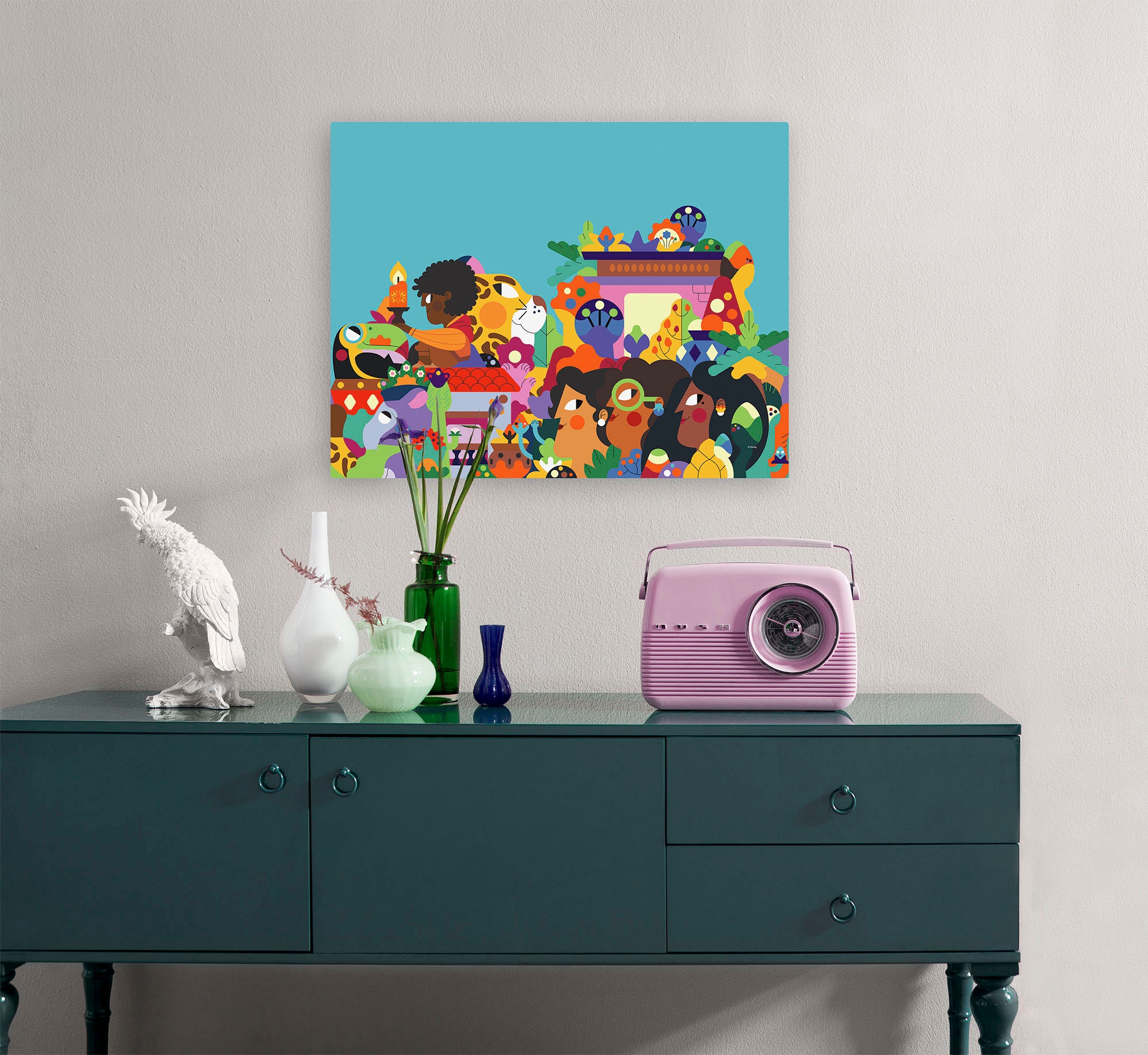 Komar Leinwandbild »Encanto Colours of Columbia - Größe 30 x 40 cm«, Disney, (1 St., 30 x 40 cm (Breite x Höhe), Keilrahmenbild mit Echtholzrahmen, Kinderzimmer