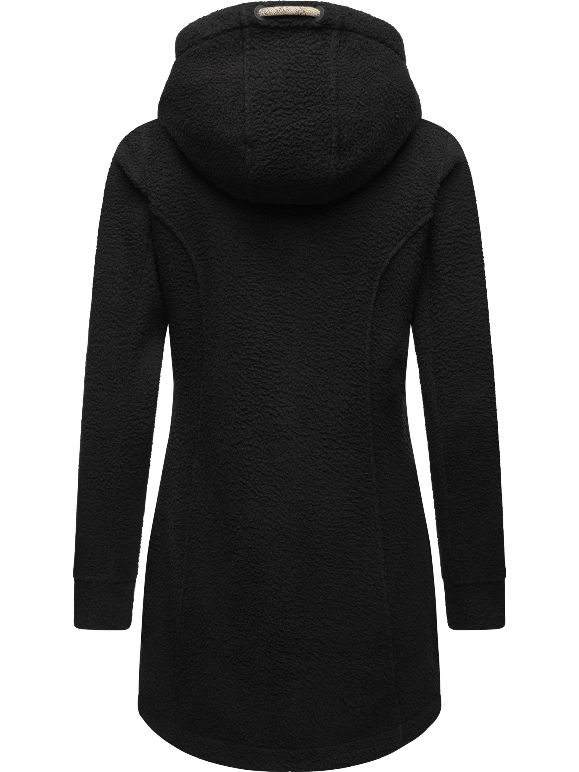 Kapuzensweatjacke »Fellimitatmantel Letti Teddy-Fleece«, Kuschelig weicher Teddyfleece-Mantel