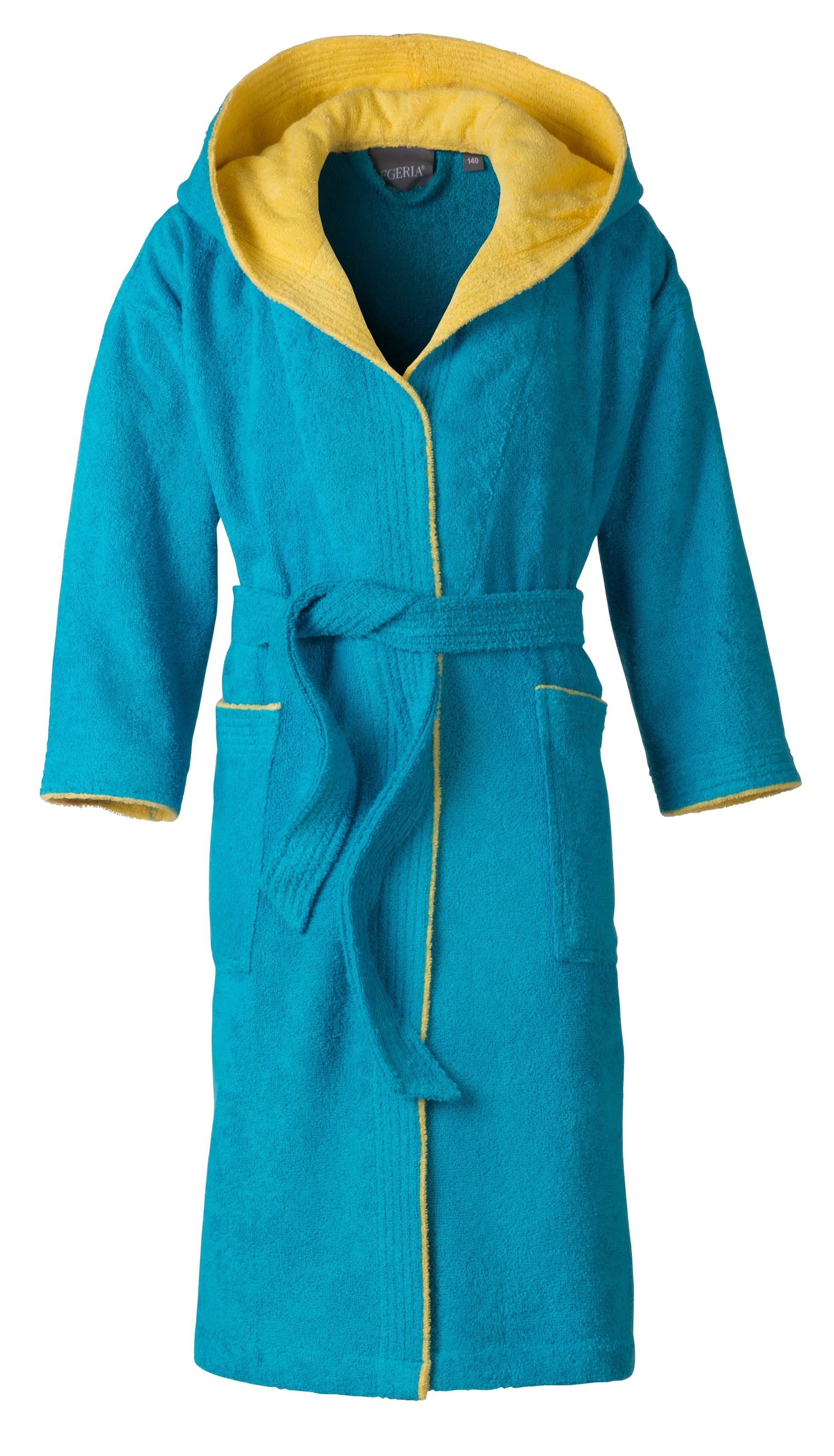 Egeria Kinderbademantel »Calypso« 1 Stk. tlg., mit Kapuze, Doubleface Optik, 100 % Baumwolle
