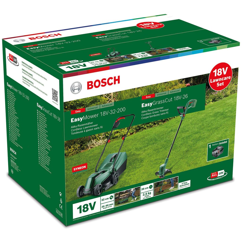 Bosch Home & Garden Akkurasenmäher »Pflegeset EasyMower & EasyGrassCut«