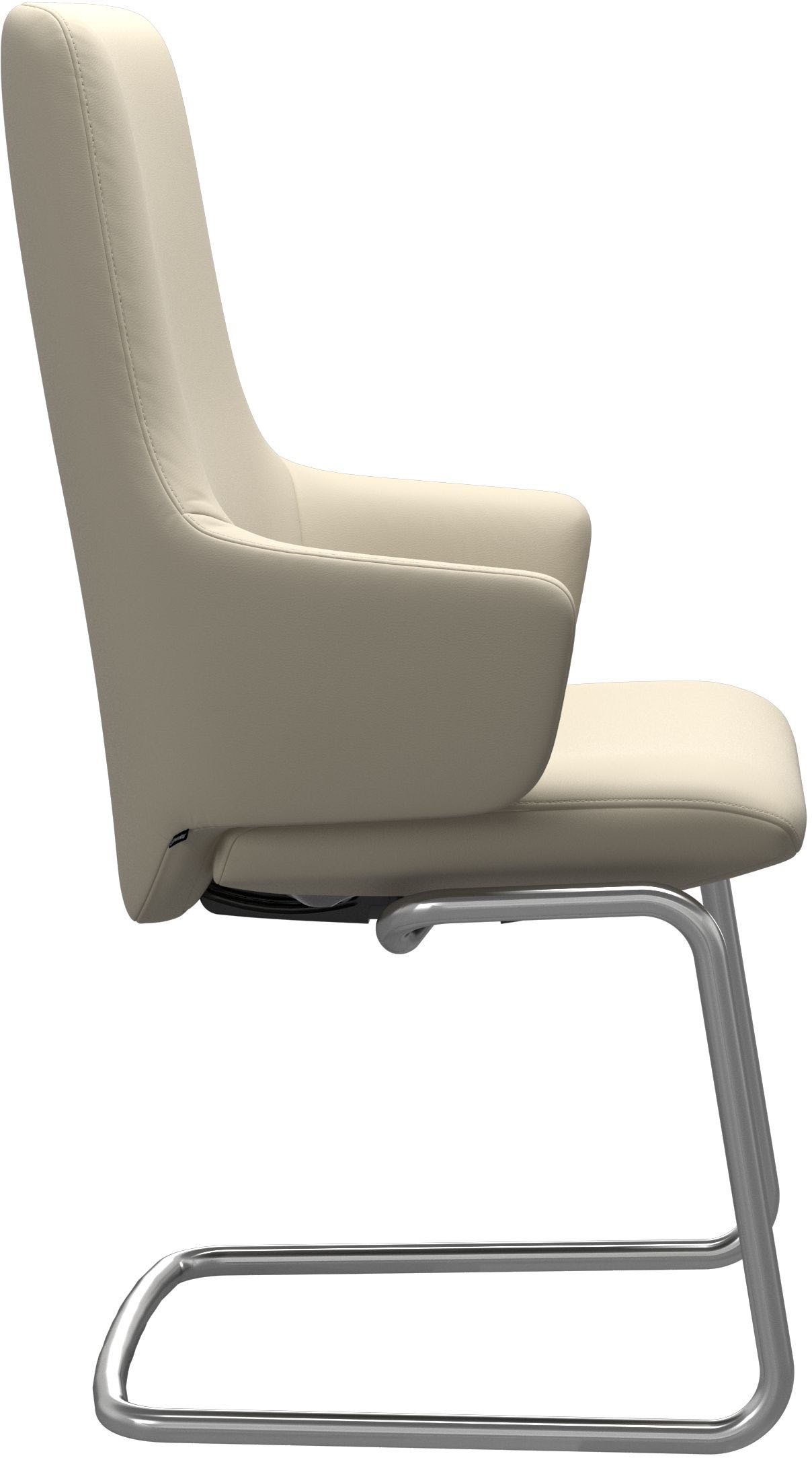 Stressless® Polsterstuhl »Laurel«, Leder BATICK, High Back mit Armlehne, Größe L, mit Beinen aus Stahl in Chrom matt