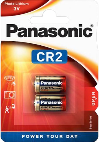 Panasonic Batterie »Cylindrical Lithium - CR2«, CR2, 3 V, (Packung, 2 St.) kaufen