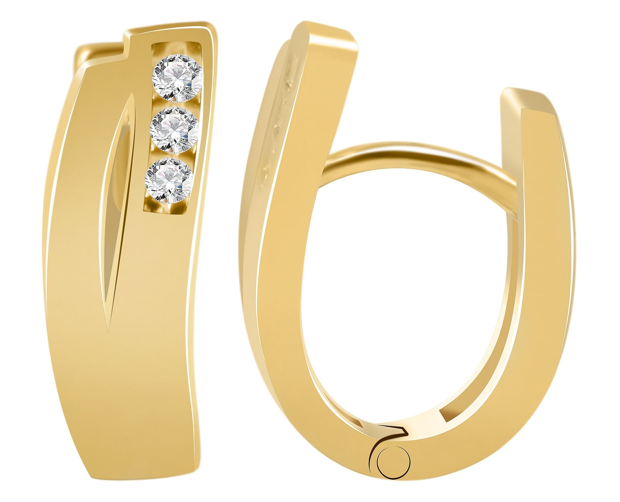 Adelia´s Paar Creolen »Damen Ohrringe ¿ Klappcreole aus 925 Silber«