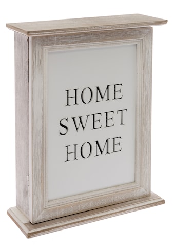 Home affaire Schlüsselkasten »Home Sweet Home, weiß«, mit 6 Haken & Schriftzug, Shabby... kaufen