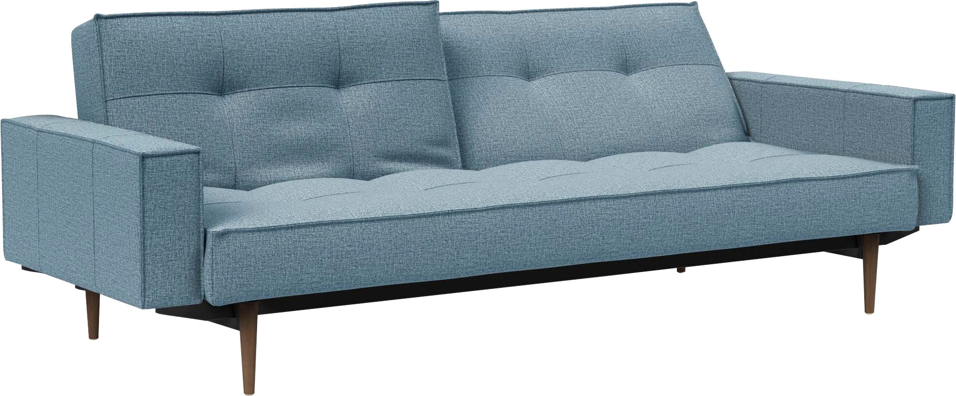 INNOVATION LIVING ™ Sofa dunklen mit Design kaufen skandinavischen Styletto Beinen, und auf in Armlehne Rechnung »Splitback«