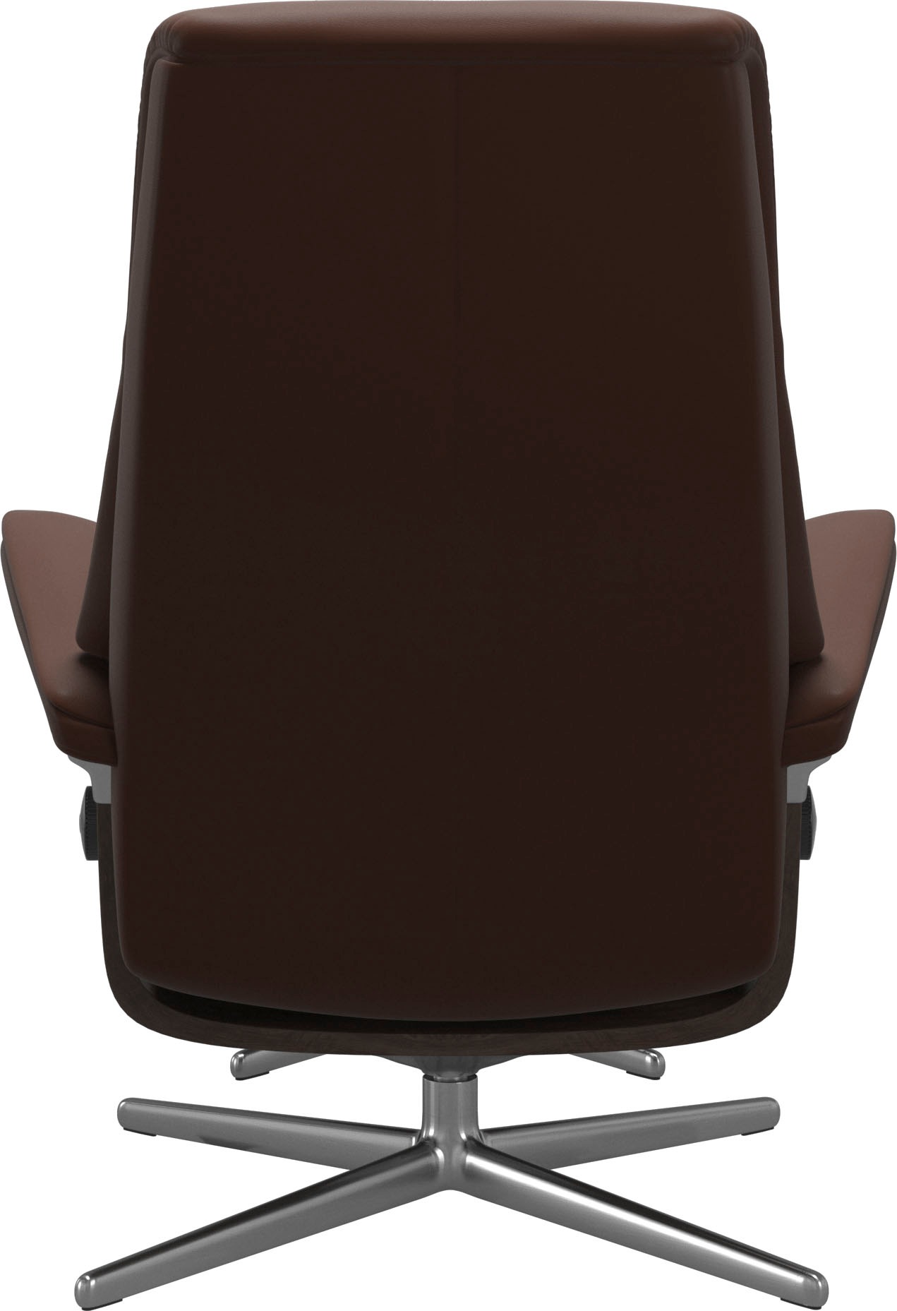 Stressless® Relaxsessel »View«, (Set, Relaxsessel mit Hocker), mit Hocker, mit Cross Base, Größe S, M & L, Holzakzent Wenge