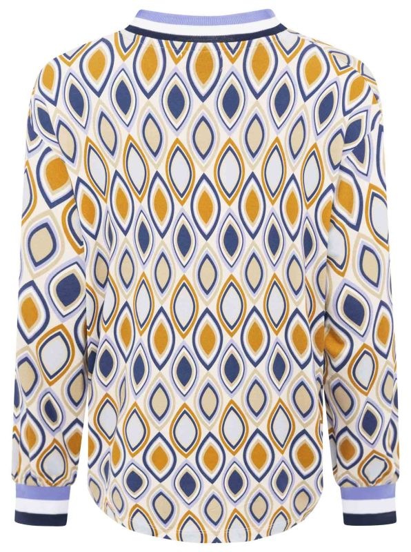 Zwillingsherz Blusenshirt »"Ornament"« langärmlig, V-Neck, Ornament-Print , sportive Bündchen